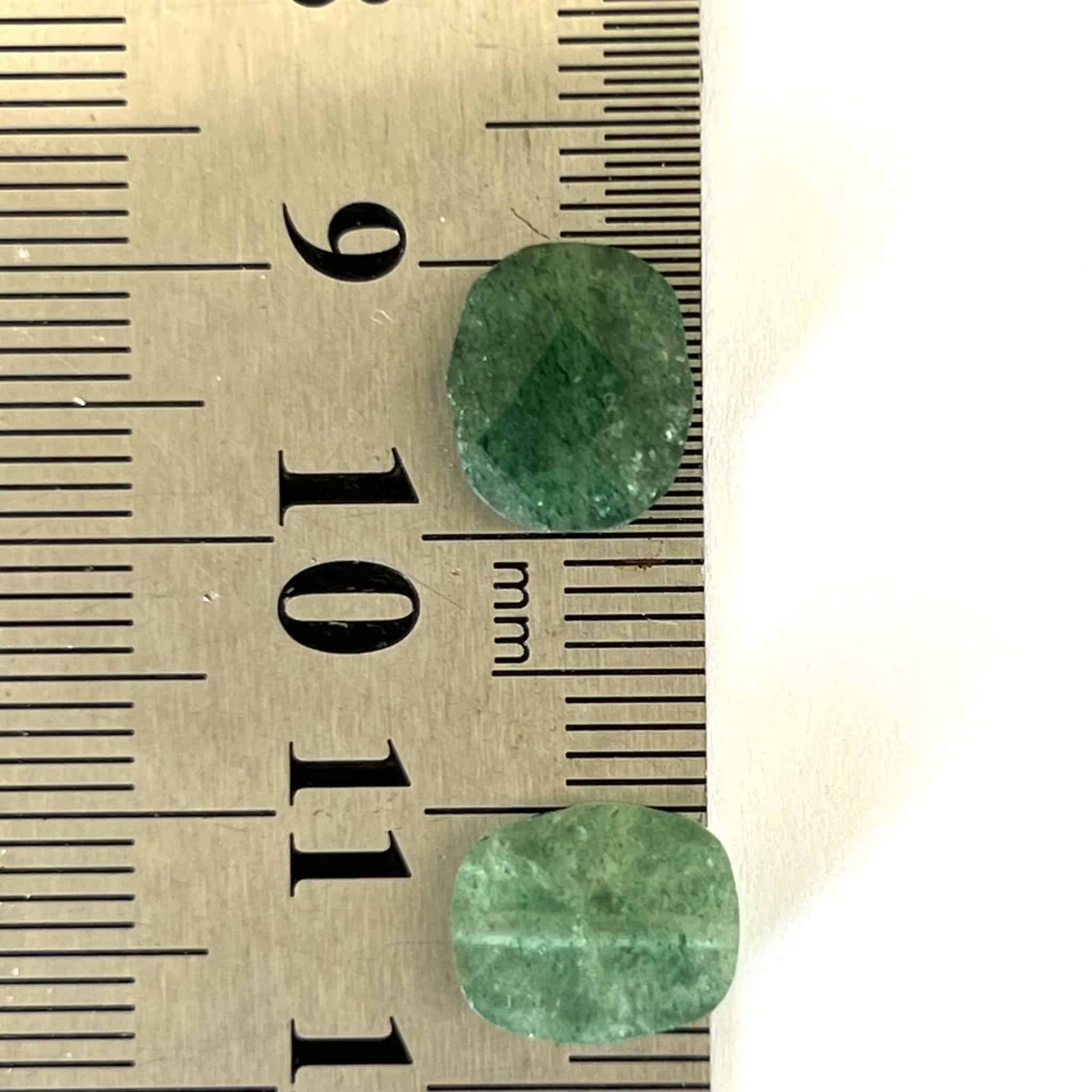 Quartz Fraise Vert Foncé Ovale 10x8mm