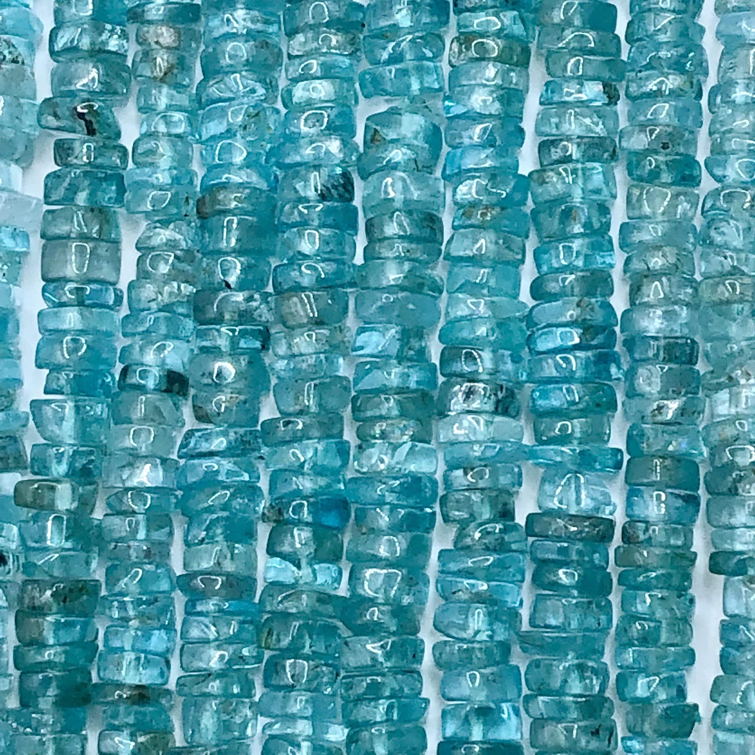 Heishi Apatite Bleue Claire, 5.5mm