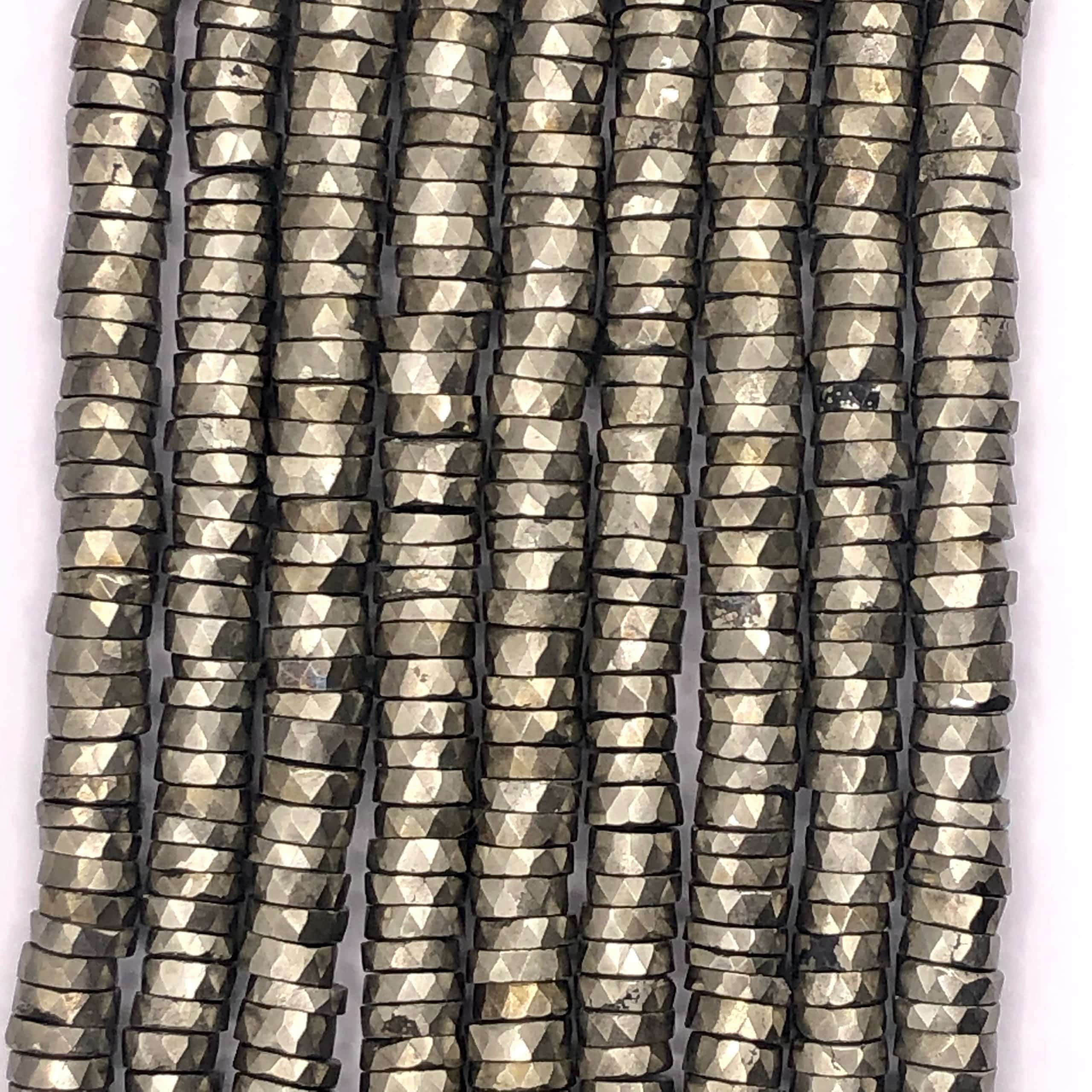 Heishi Pyrite Facettée 6-7mm(2)