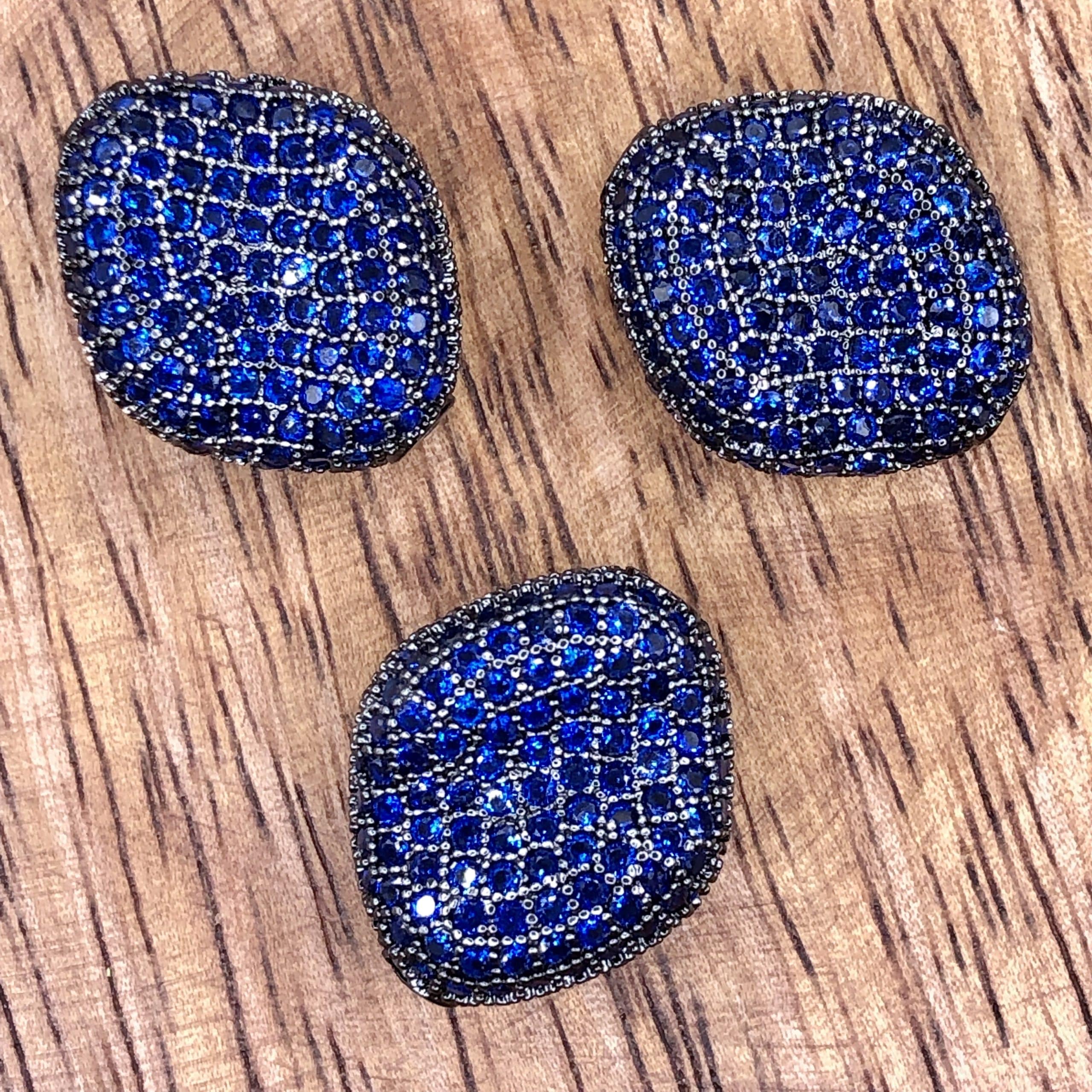 Connecteur Losange Zircons bleus