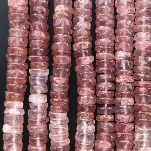 Heishi Quartz Fraise 6-7mm