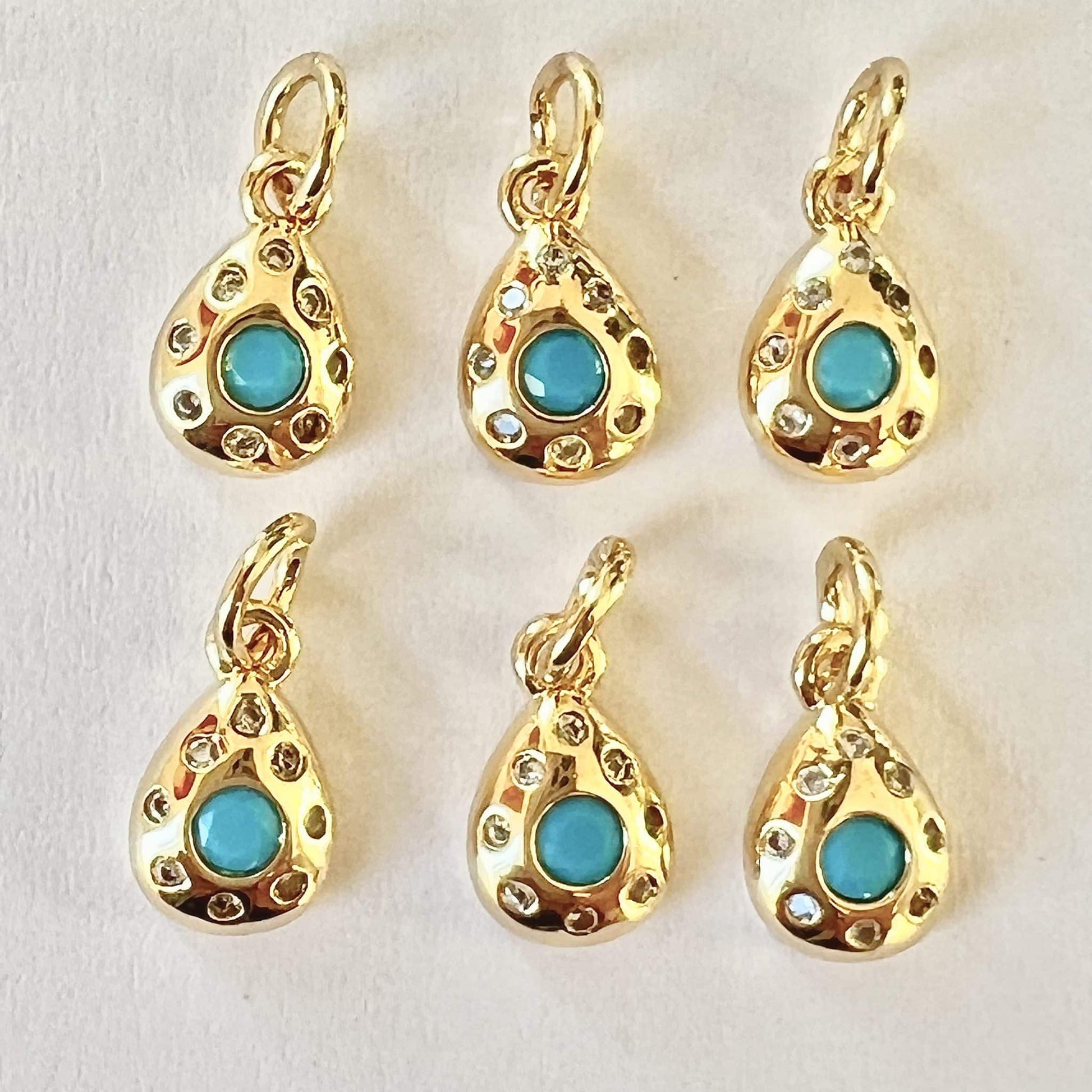 Breloque Goutte Turquoise