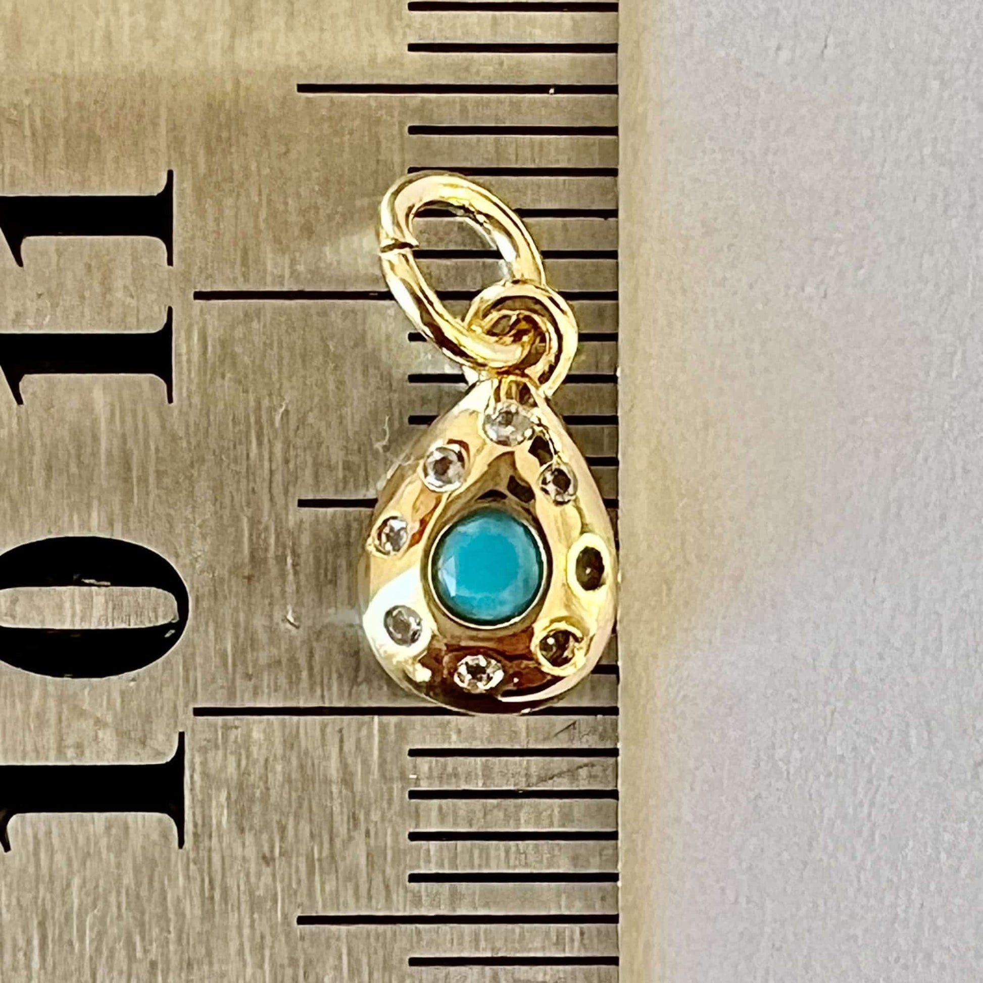 Breloque Goutte Turquoise