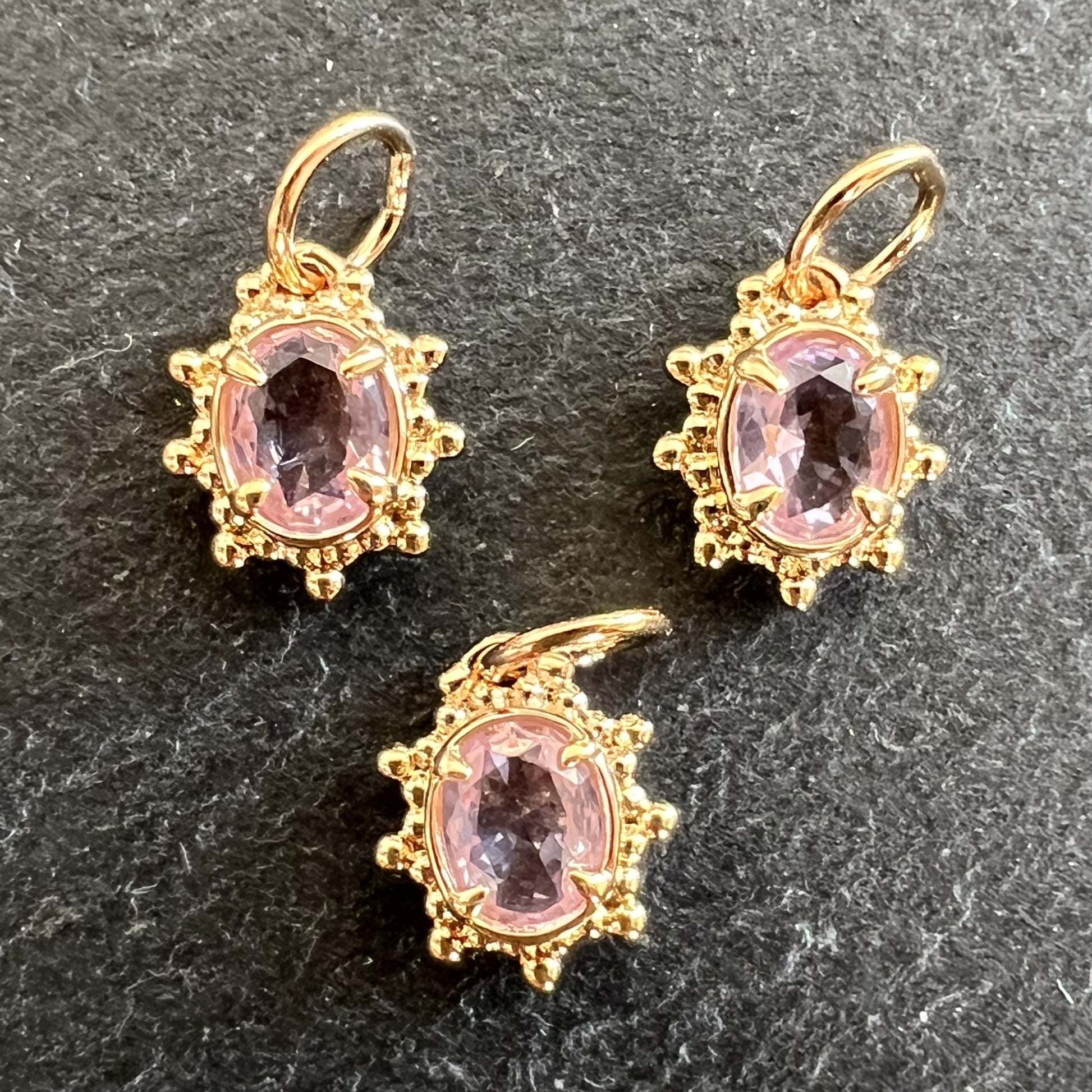 Pendentif Bindi 3 Microns rose