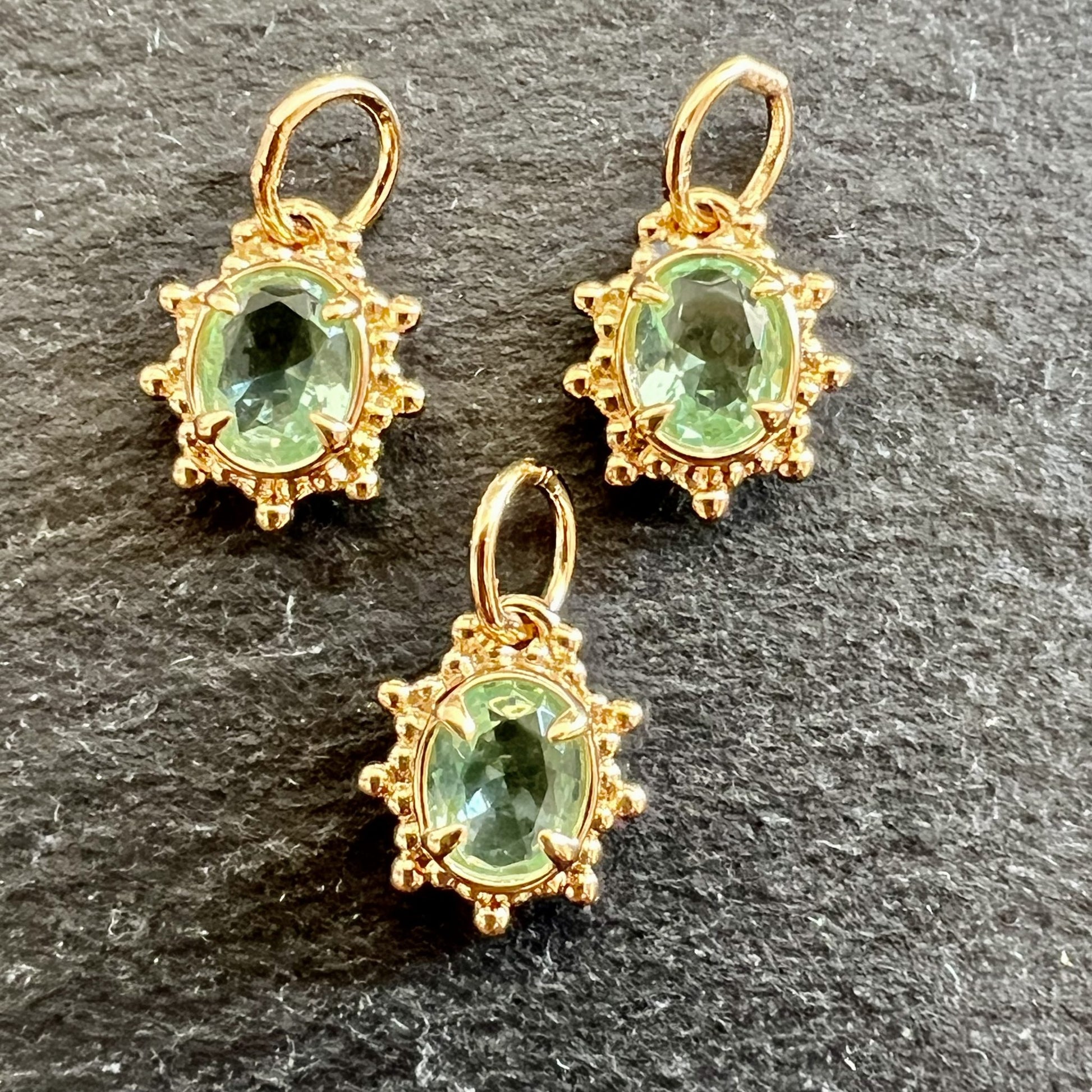 Pendentif Bindi 3 Microns vert