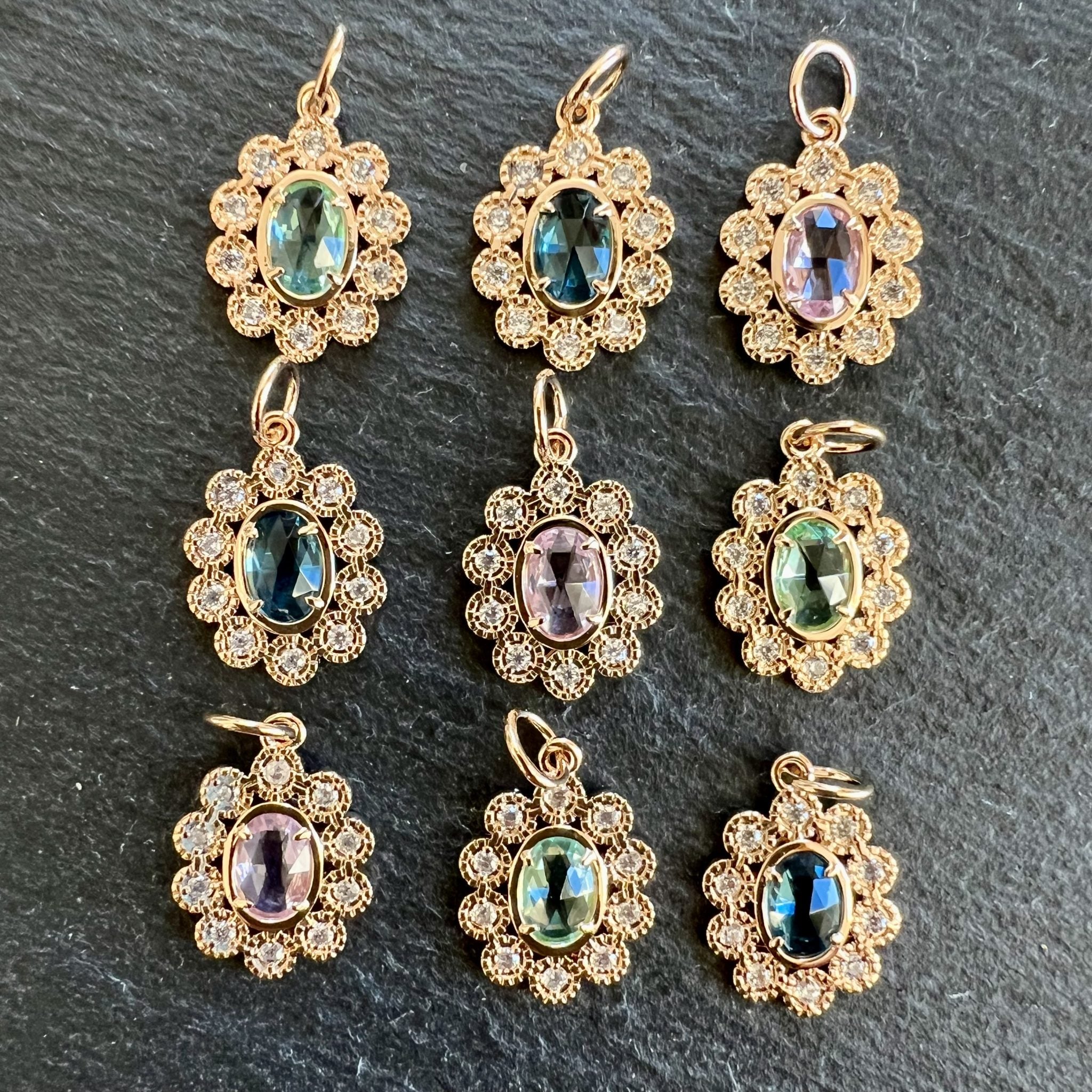 Pendentif Fleur 3microns