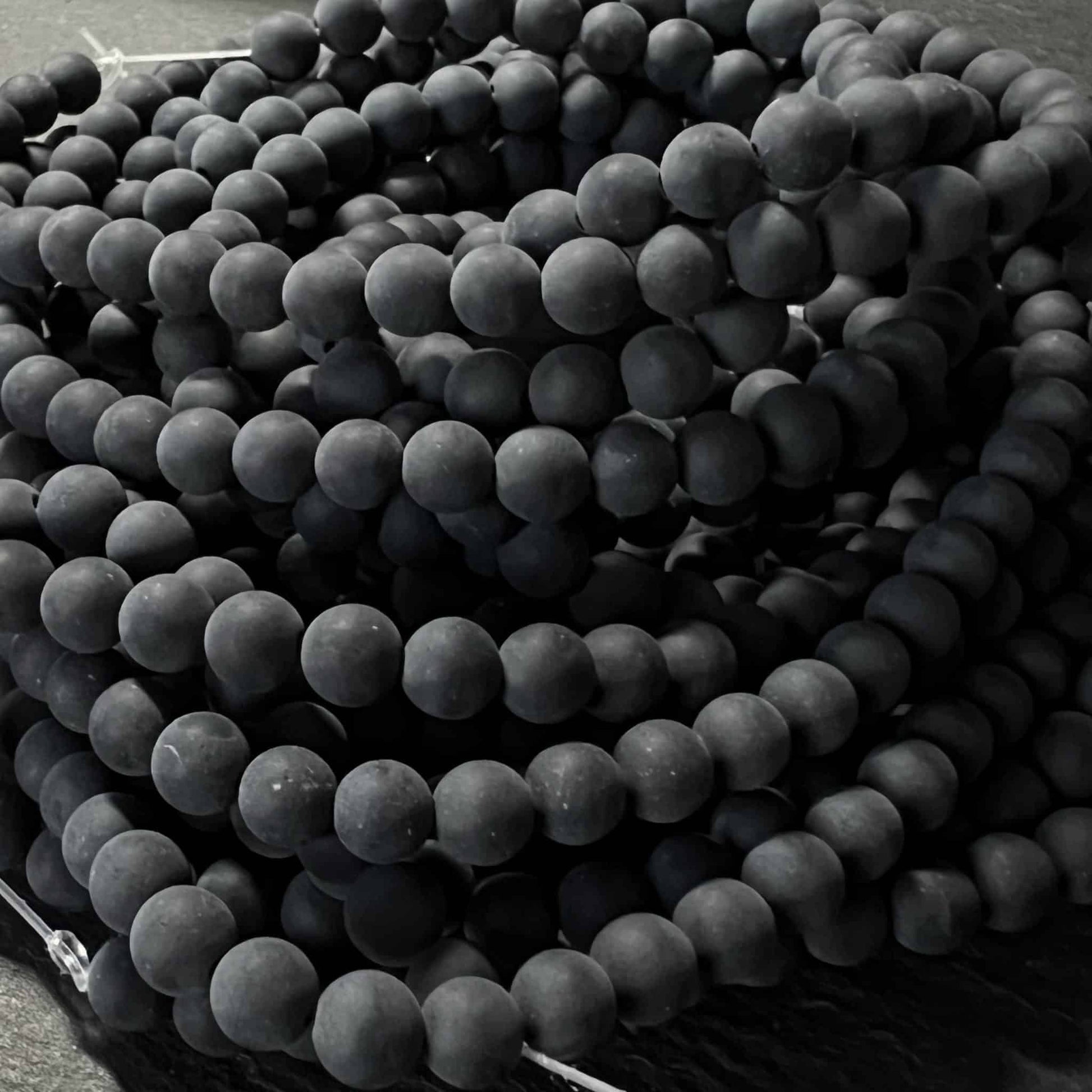 Agate Noire Mate 6mm