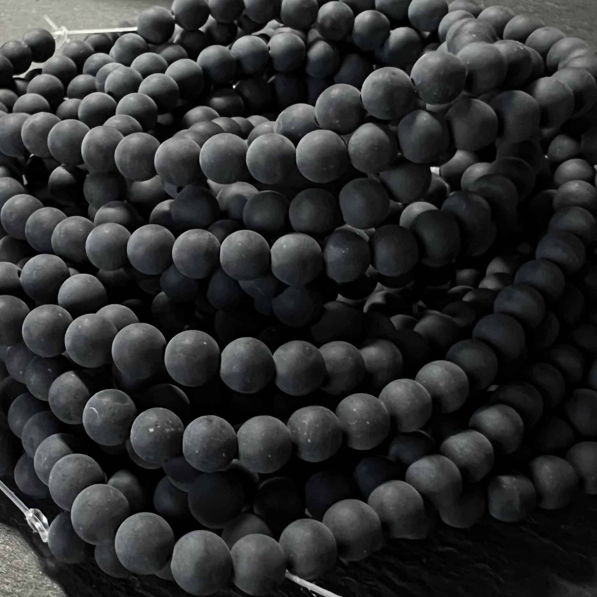 Agate Noire Mate 6mm
