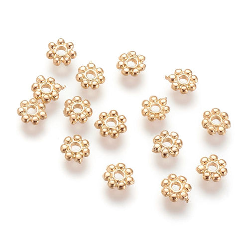 Intercalaires Fleurs or 5mm x10 1