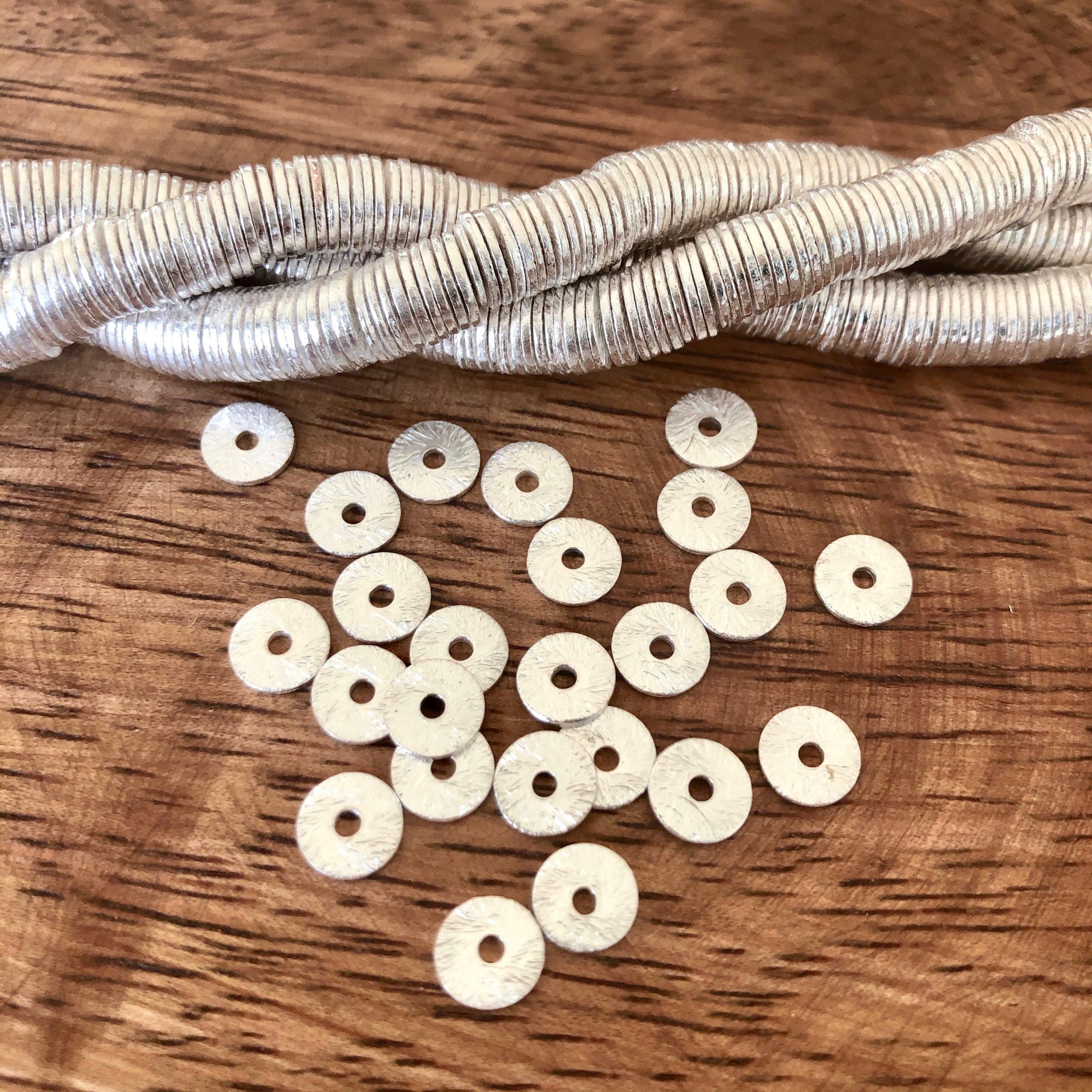 Intercalaires plats Argent 6mm x10 3