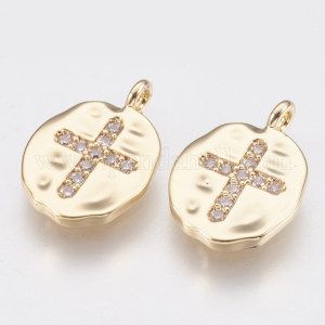 Médaille Or Croix Zircons