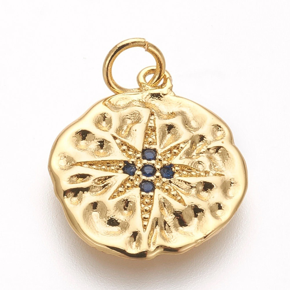 Médaille Or Etoile Bleue Zircons