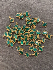Mini breloque Oeil Onyx Vert