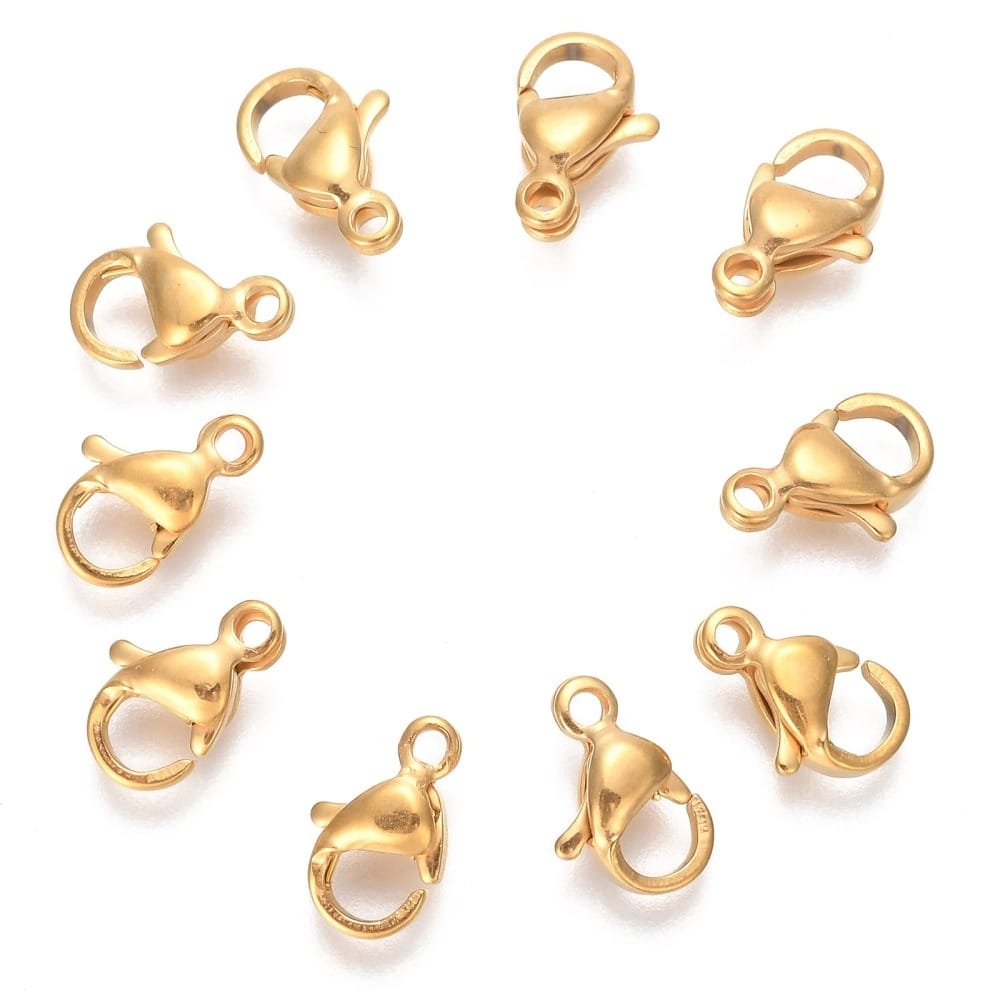 Mousqueton Doré Inox 10x6mm