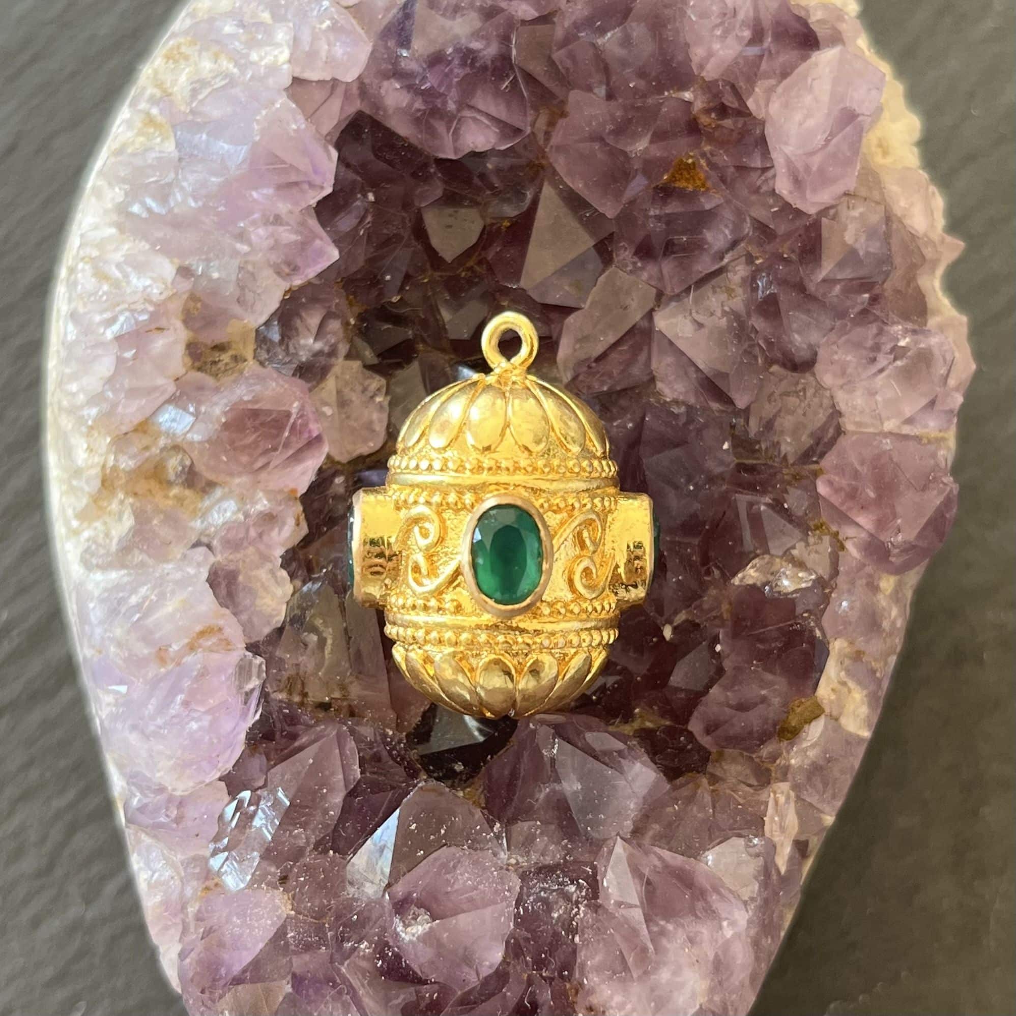 Nouveau Talisman Indien Onyx vert 2