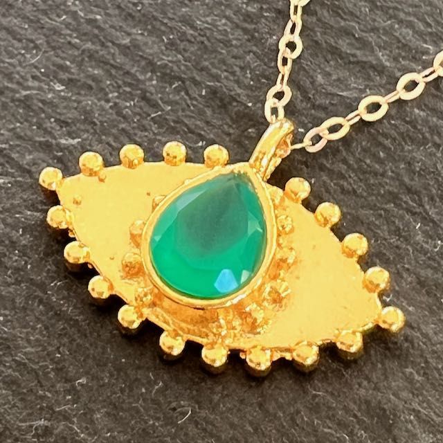 Nouveau Talisman Oeil Onyx Vert 2