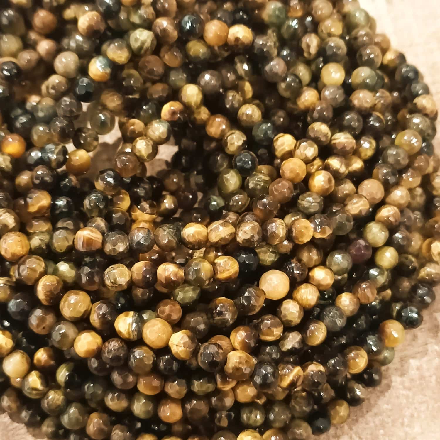 Oeil de Tigre Facetté 4mm