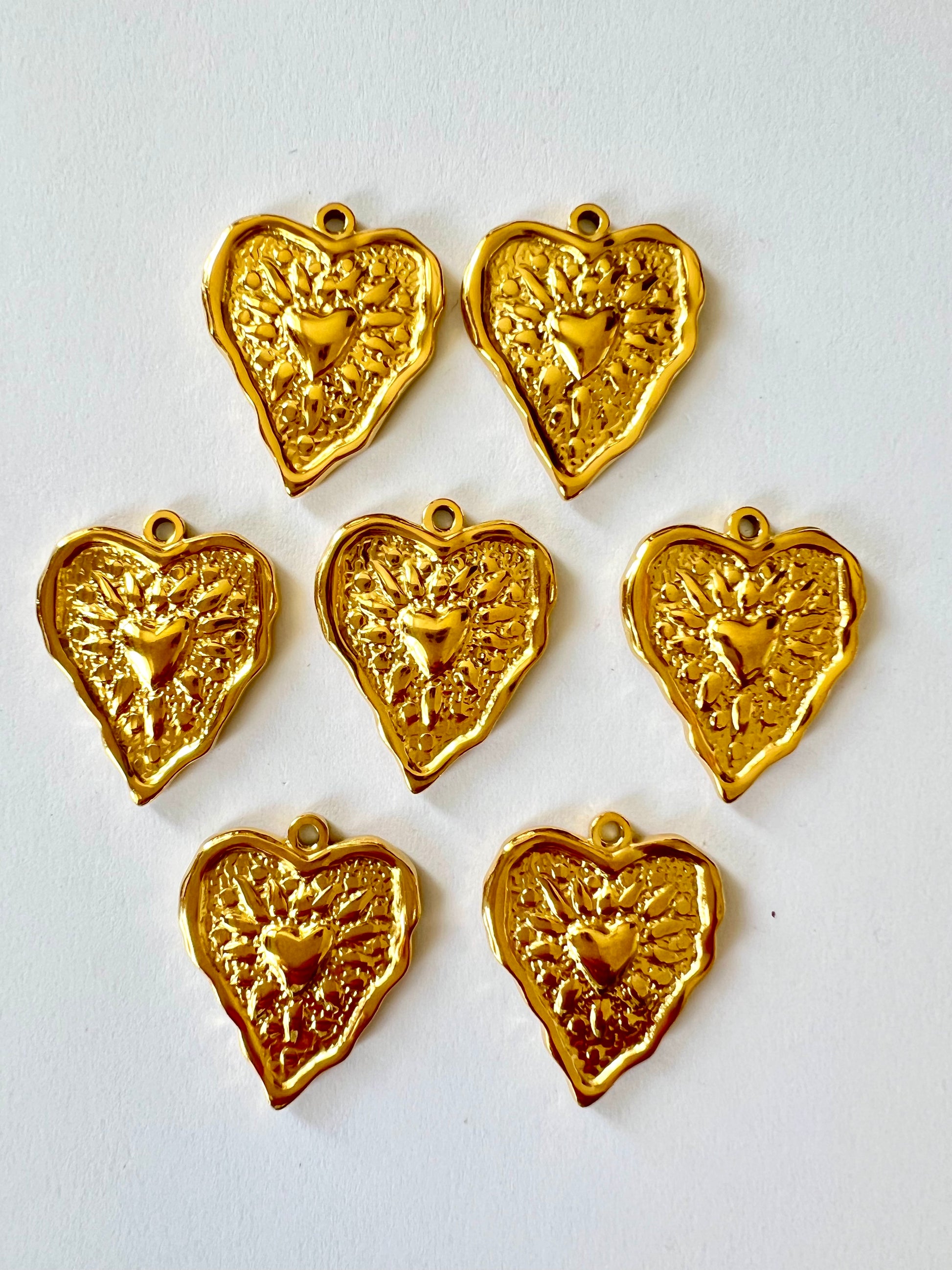 Pendentif coeur 26mm en acier inoxydable