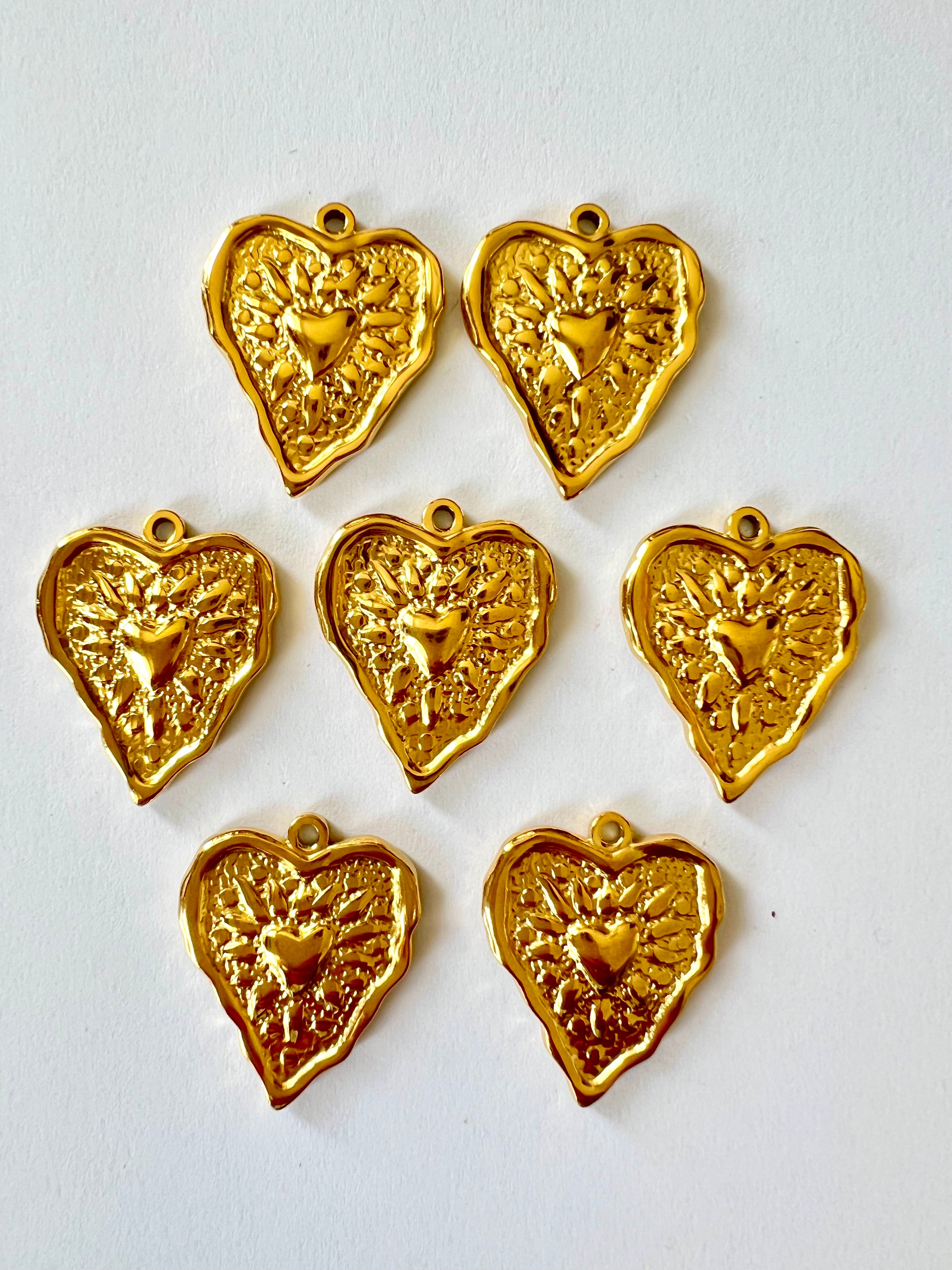 Pendentif coeur 26mm en acier inoxydable