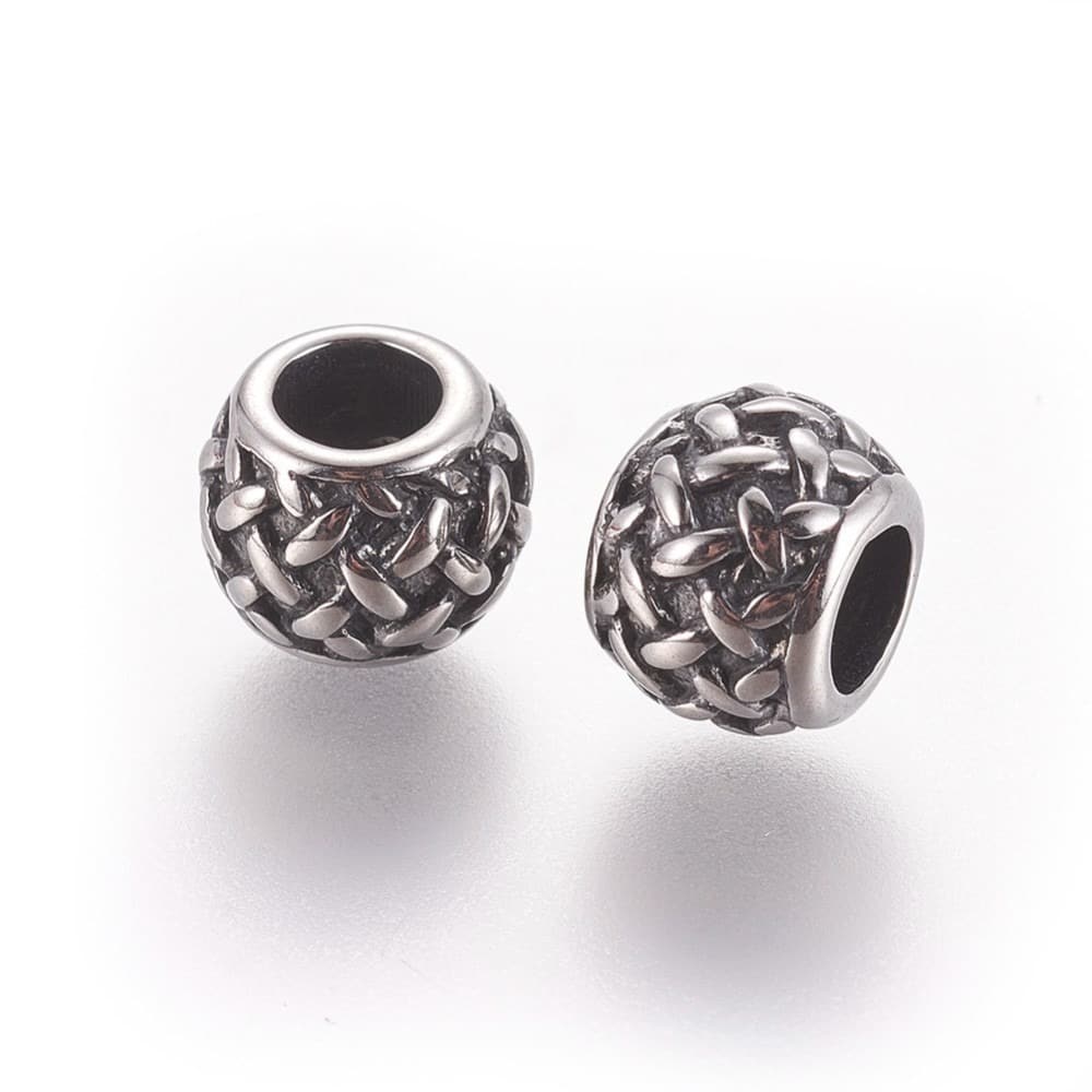 Perle Acier 9x7.5mm