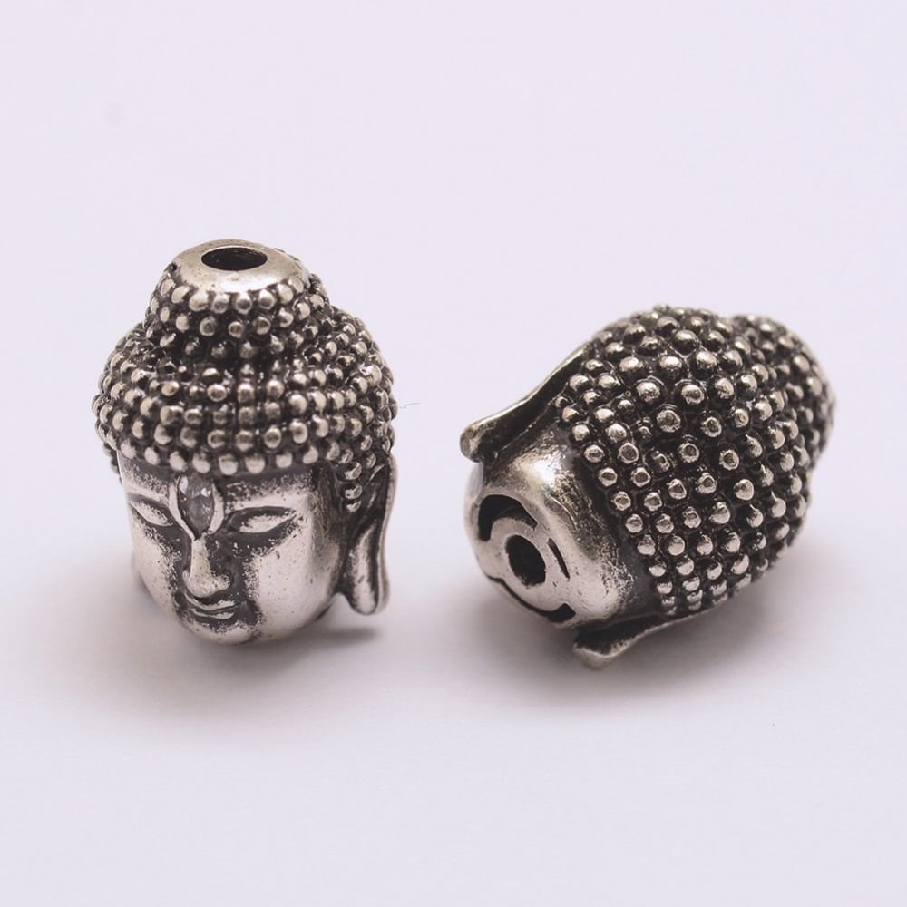 Perle Bouddha Argentée