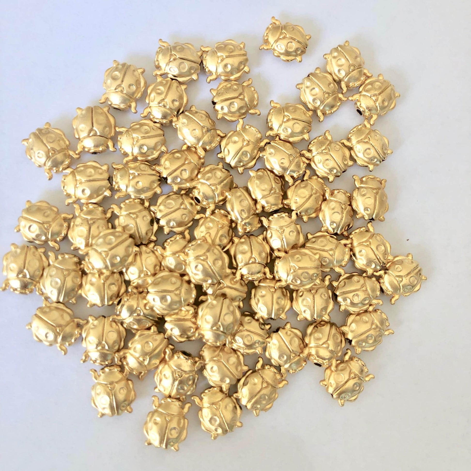 Perle Coccinelle Laiton or 24K