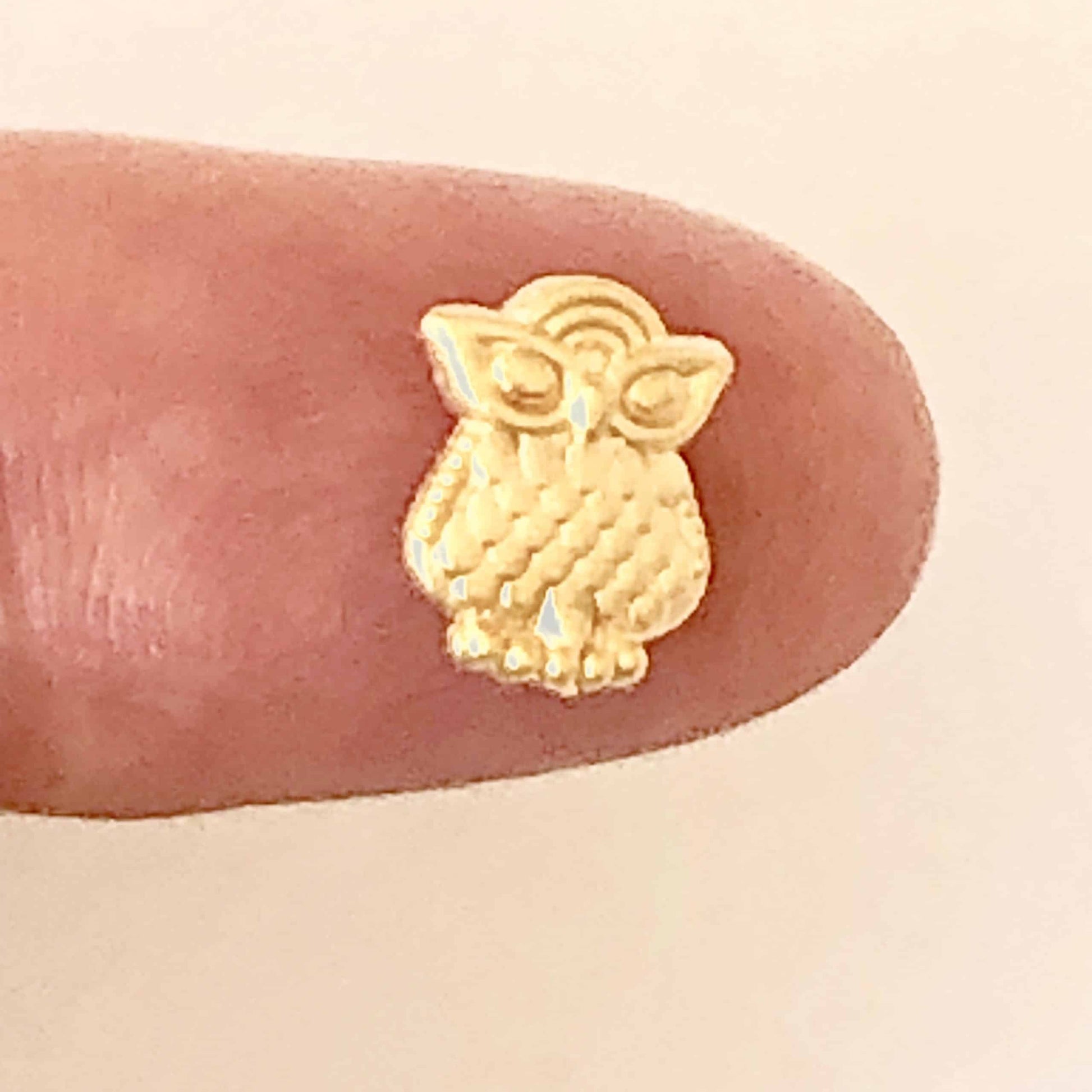 Perle Hibou Laiton Or 24K 1