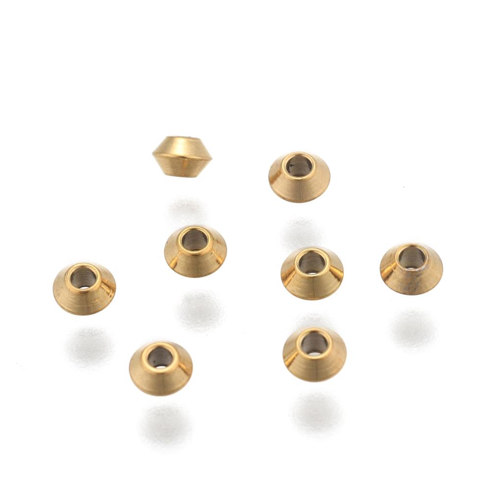 Perle Intercalaire dorée 4x2mm x2 1