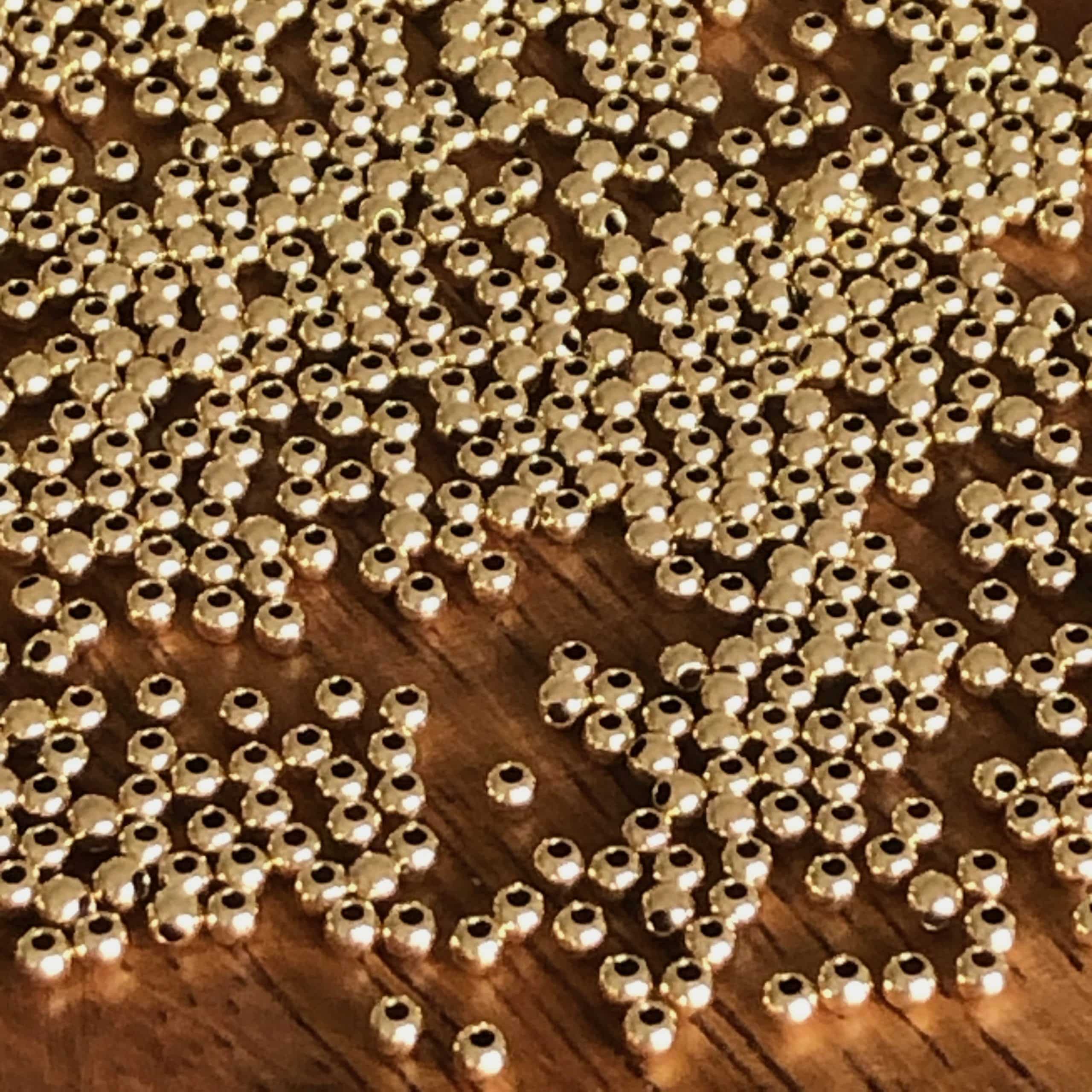 Perle Rondes 2mm en Gold Filed