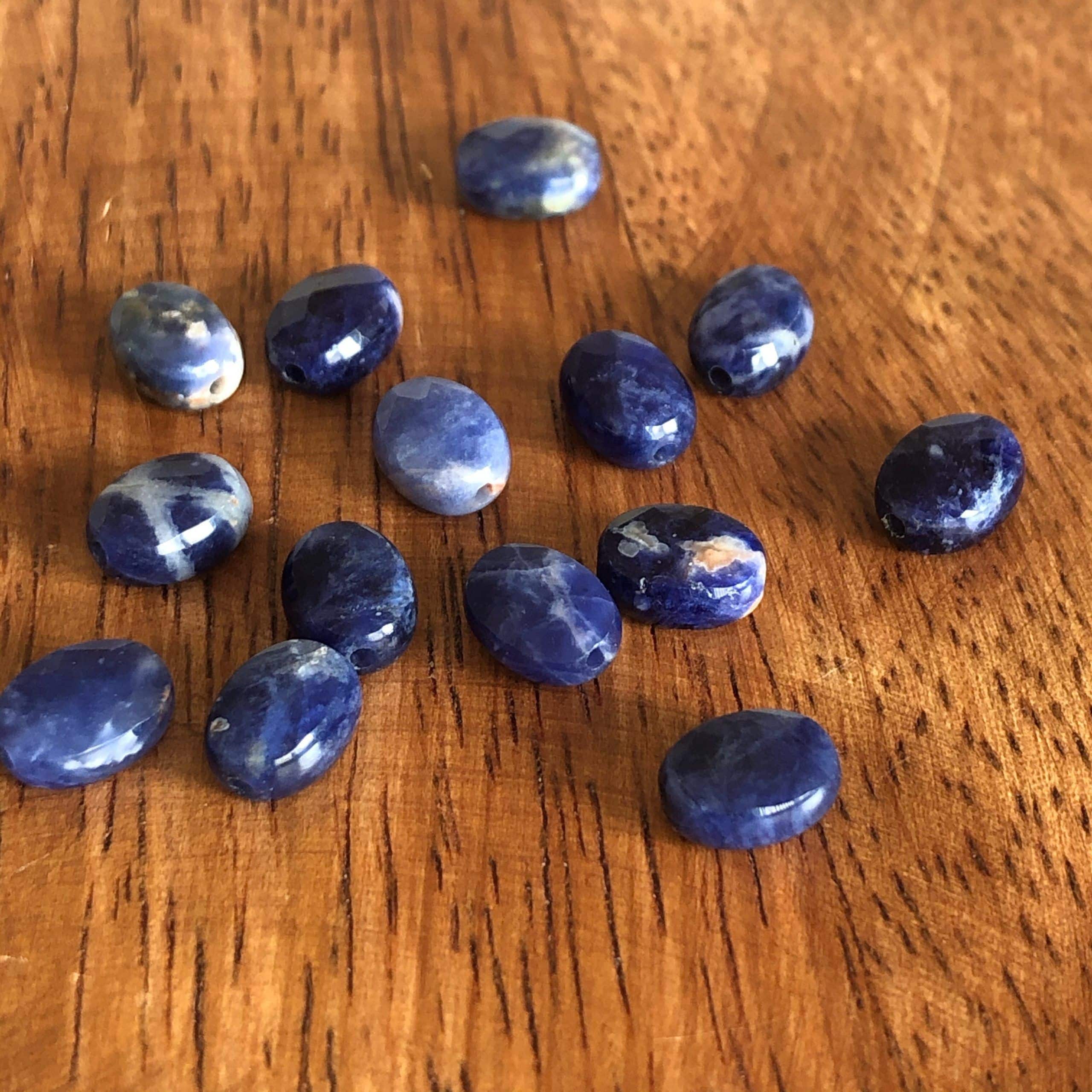 Perle en sodalite 8x6mm