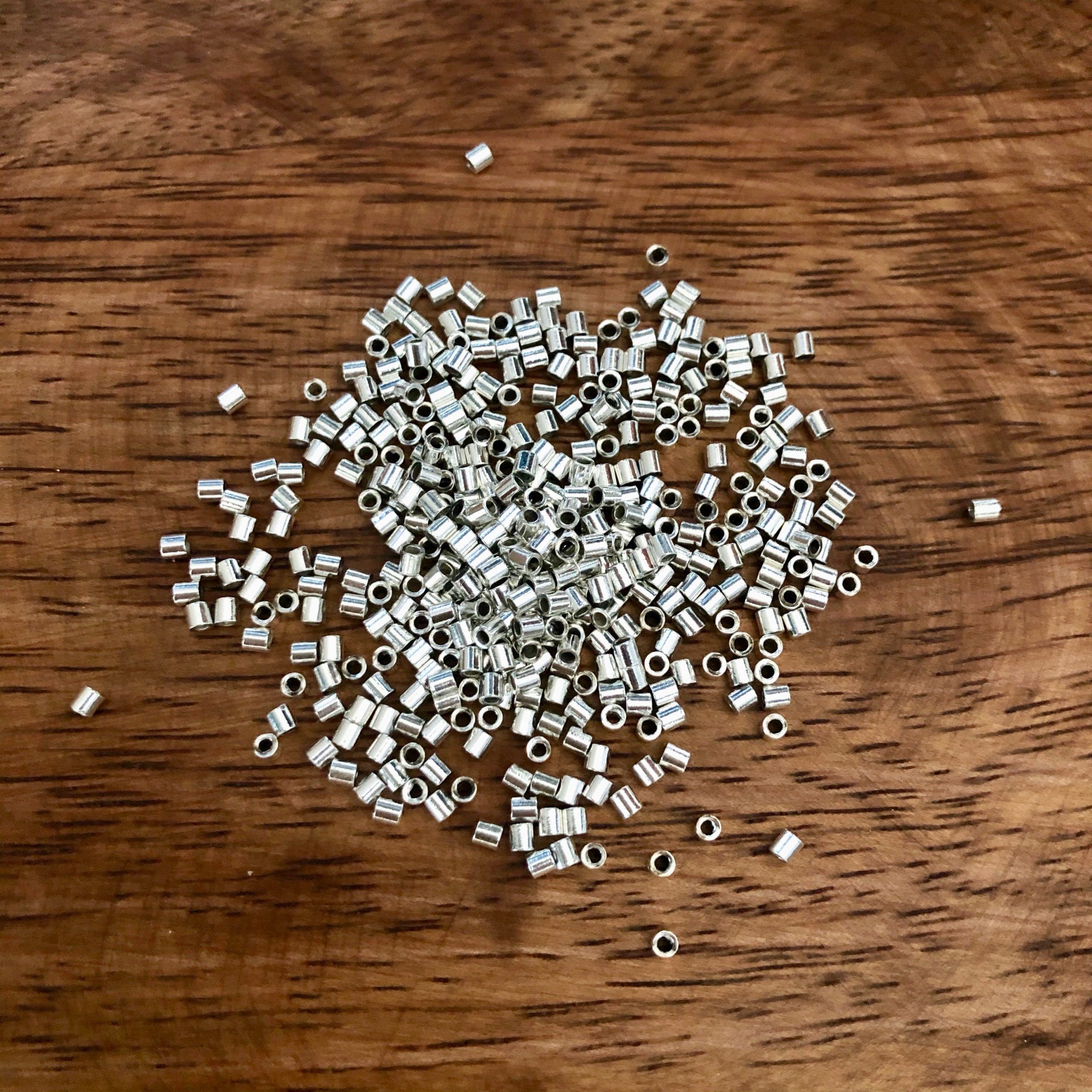 Perles à écraser Argent 2x2mm