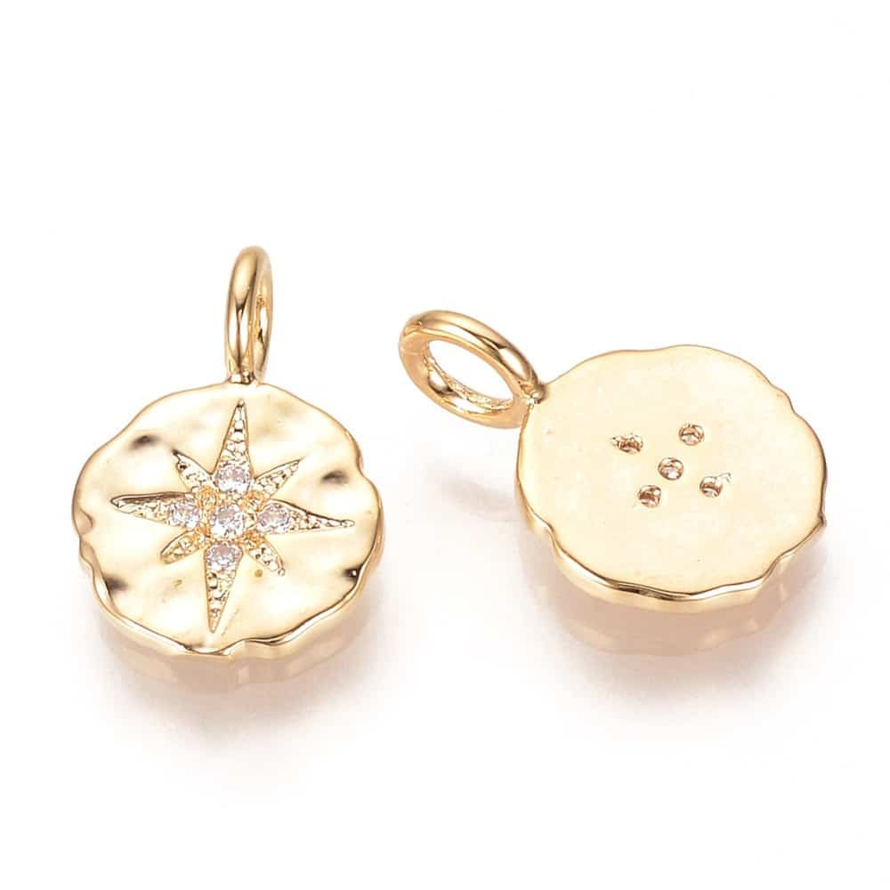 Petite Médaille Or Etoiles Zircons
