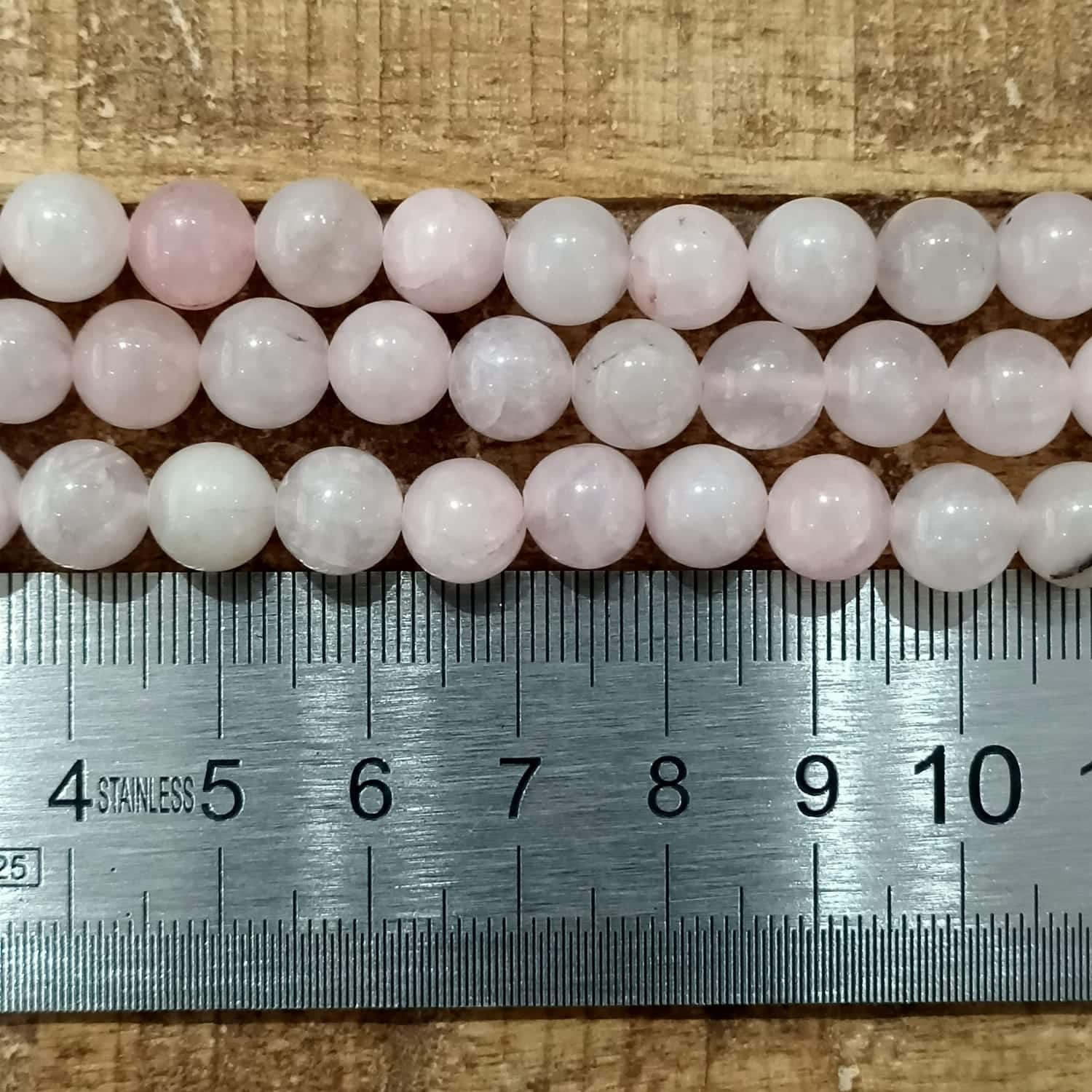Quartz rose 8mm 1