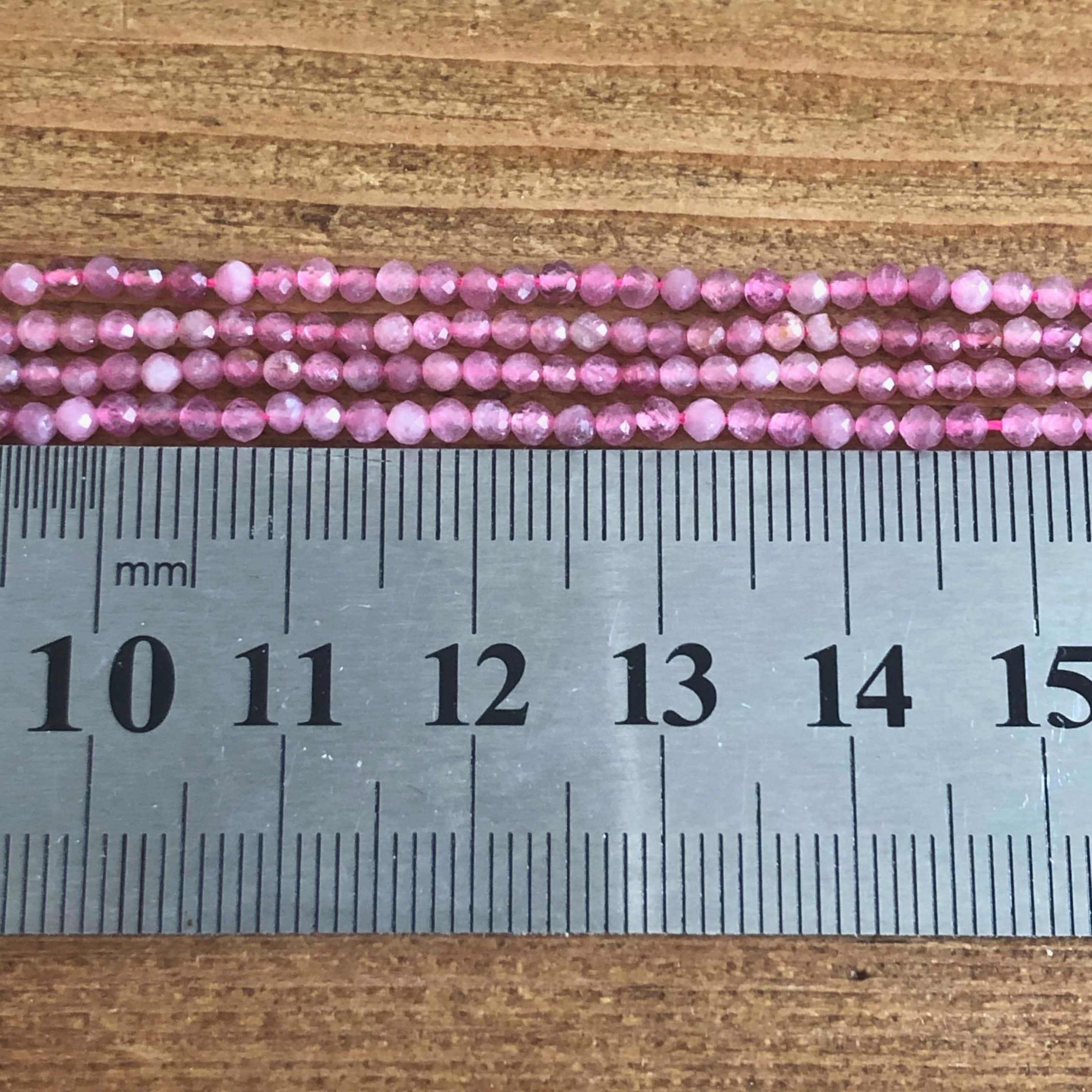 Tourmaline Rose facettée 2mm 1