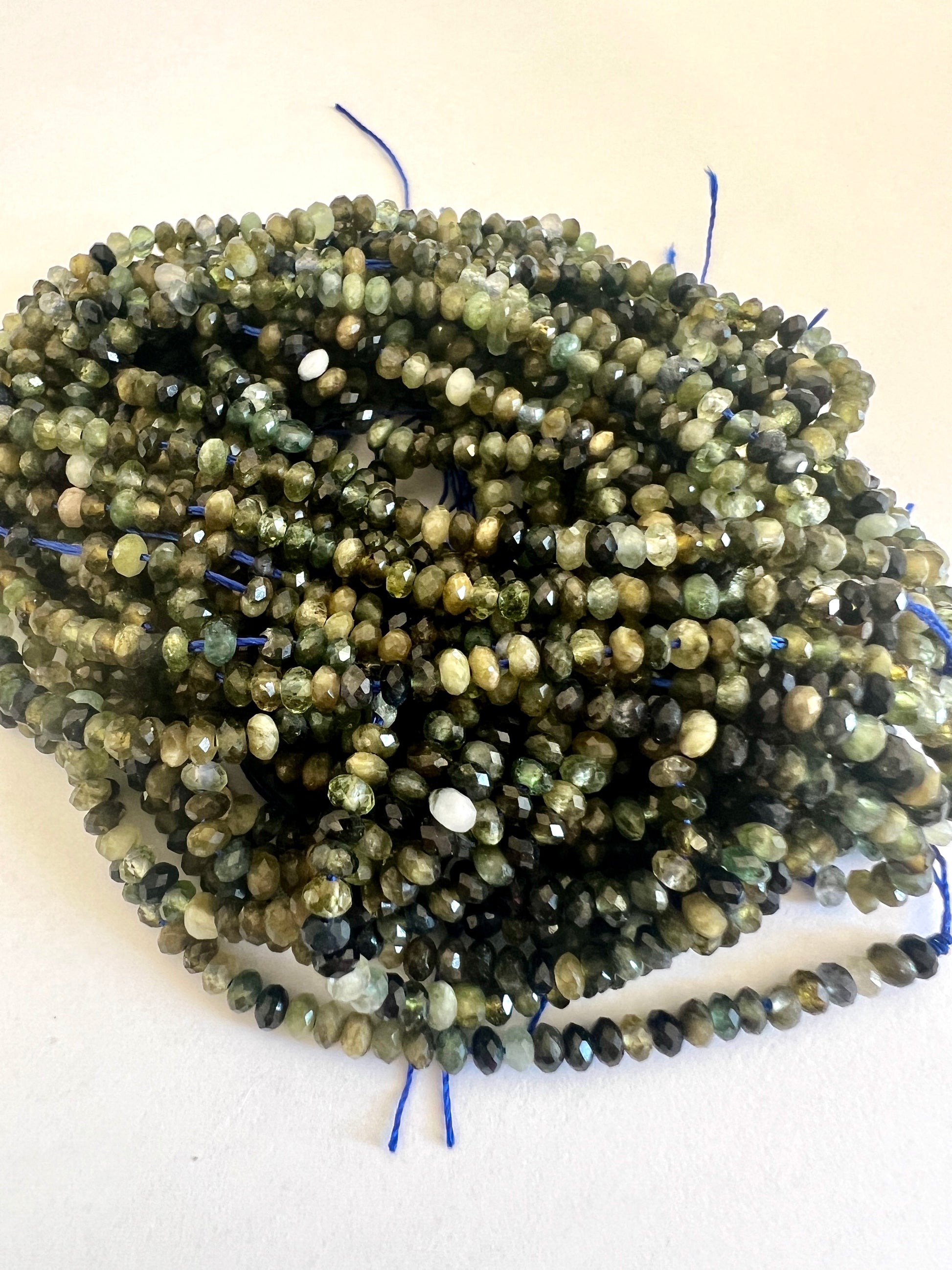 Tourmaline Verte Facettée Rondelle 3mm