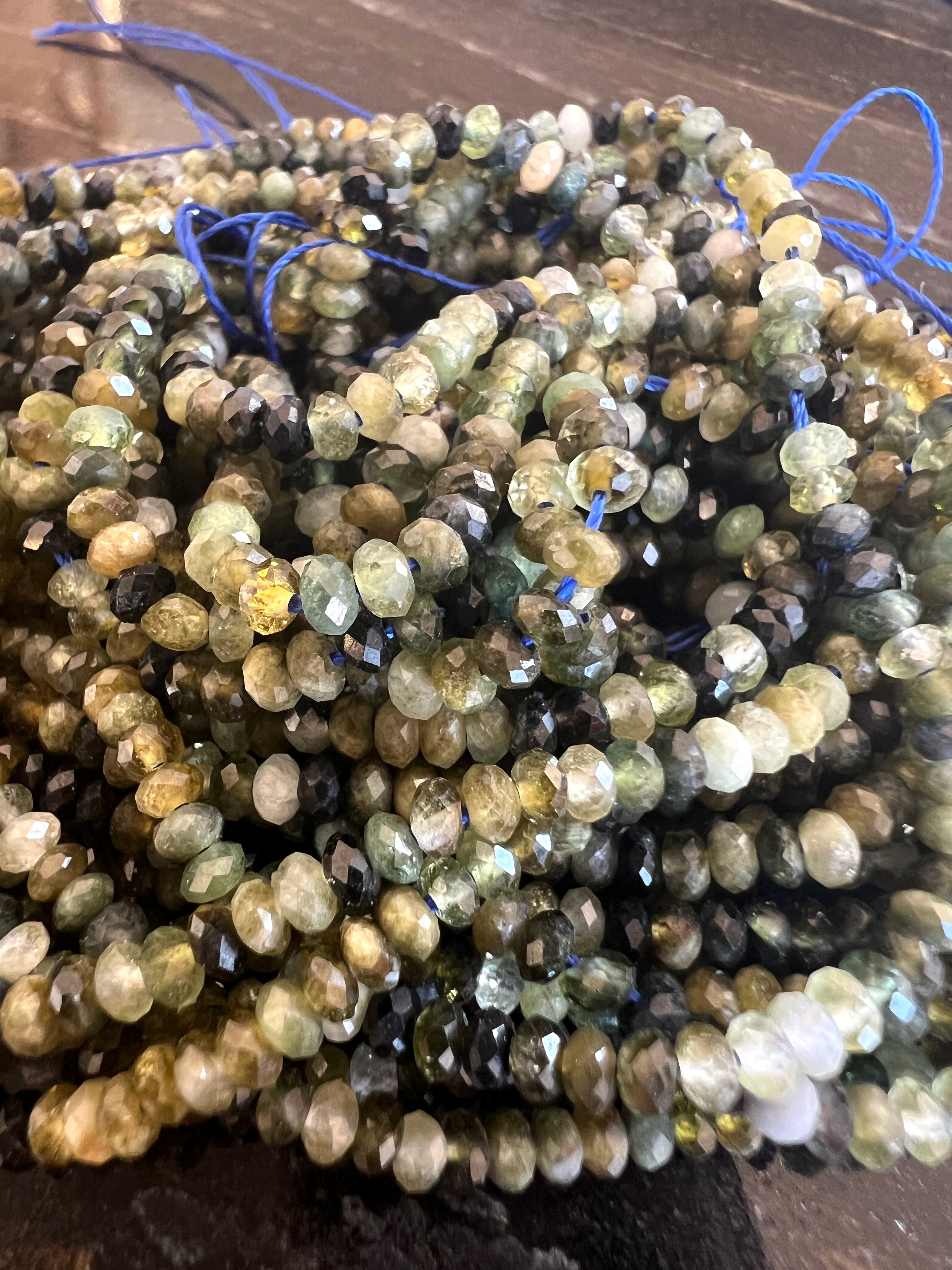 Tourmaline Verte Facettée Rondelle 3mm