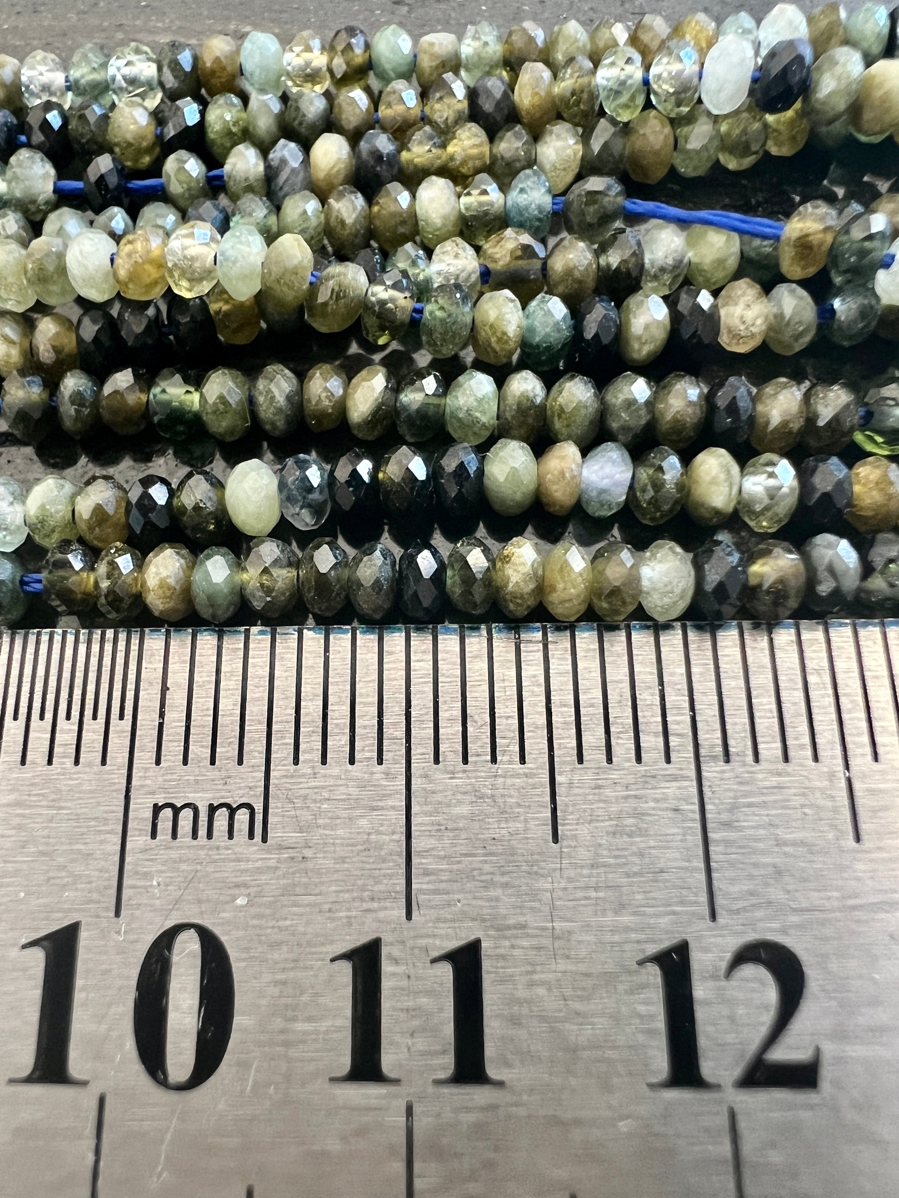 Tourmaline Verte Facettée Rondelle 3mm