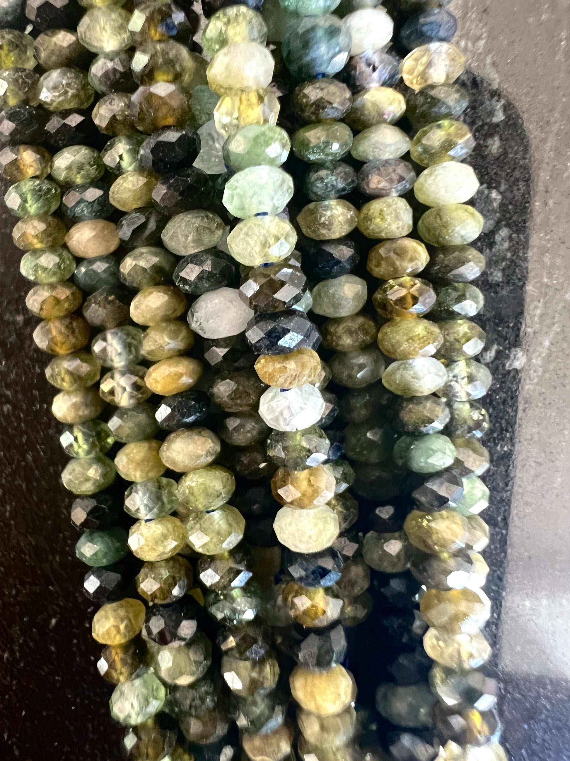 Tourmaline Verte Facettée Rondelle 3mm