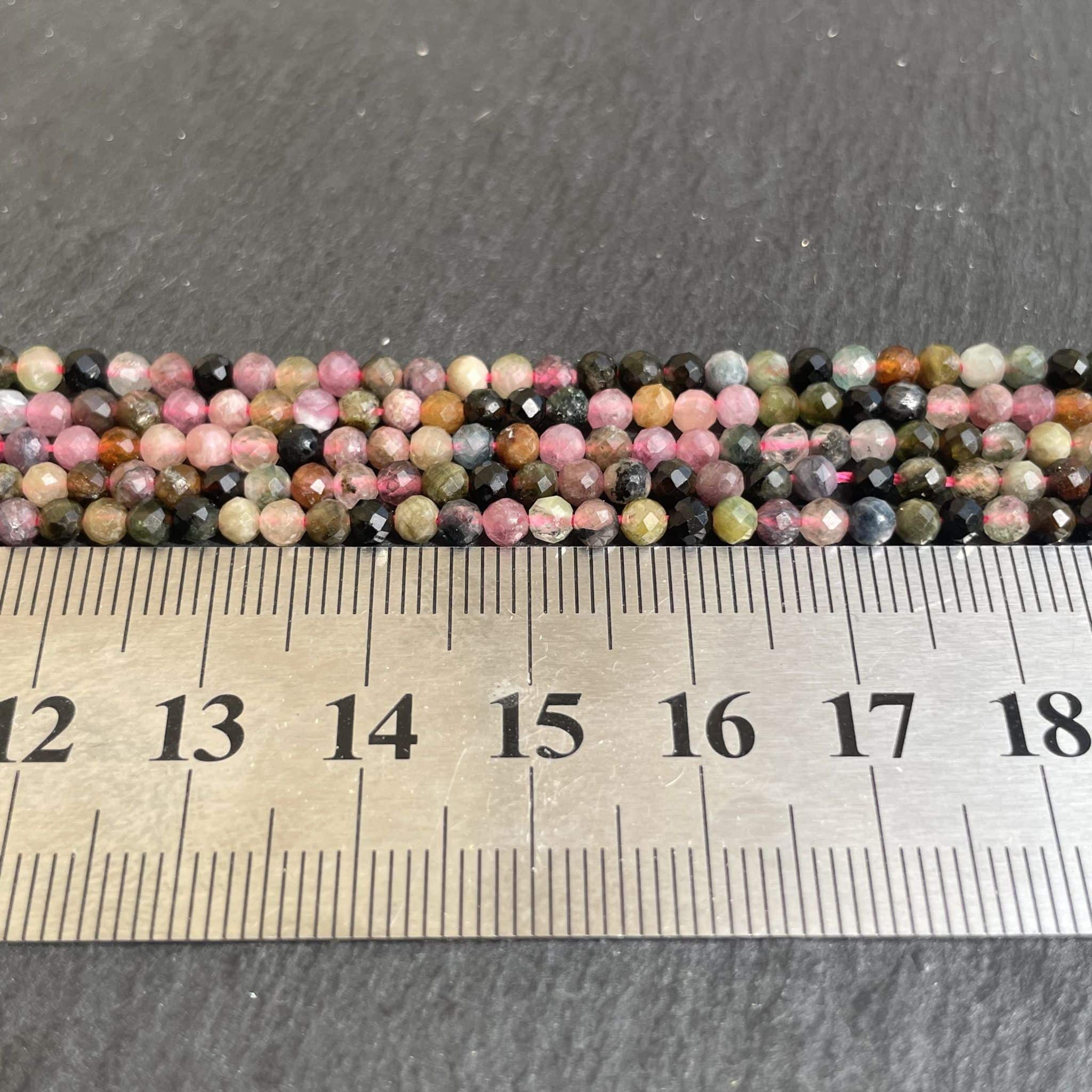 Tourmaline multicolore facettée AA 3mm