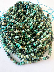 Turquoise Africaine Facettée Rondelle 3mm