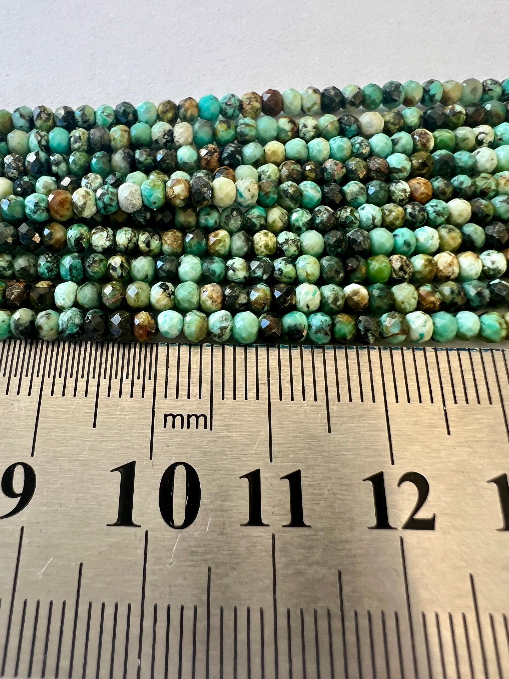 Turquoise Africaine Facettée Rondelle 3mm