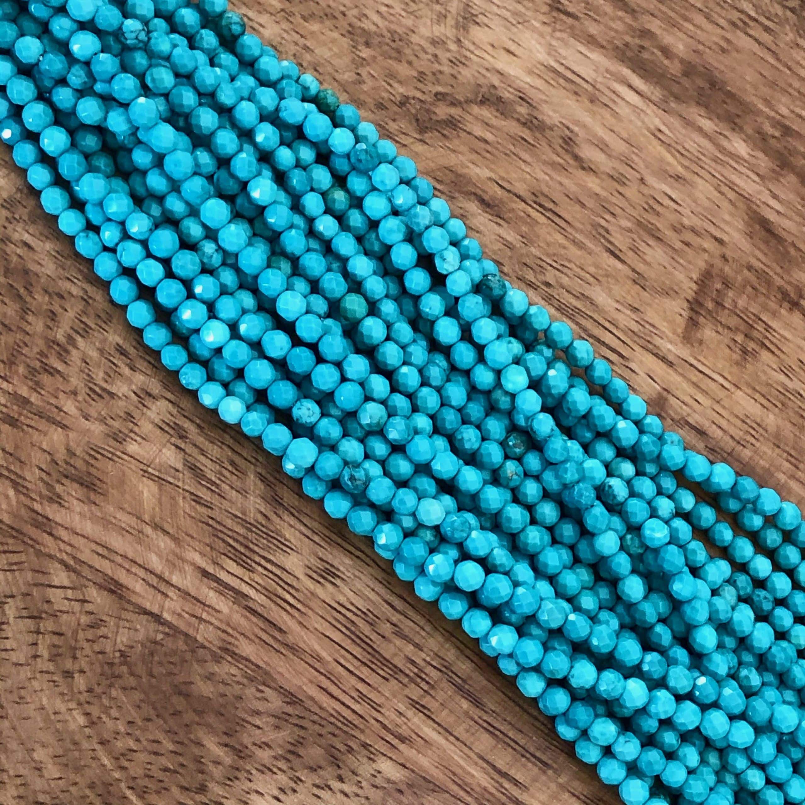 Turquoise Teintée à Facettes 4mm 1