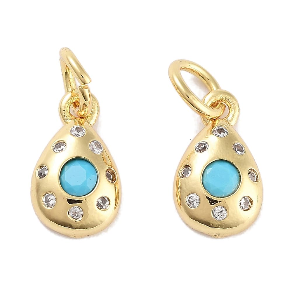 Breloque Goutte Turquoise