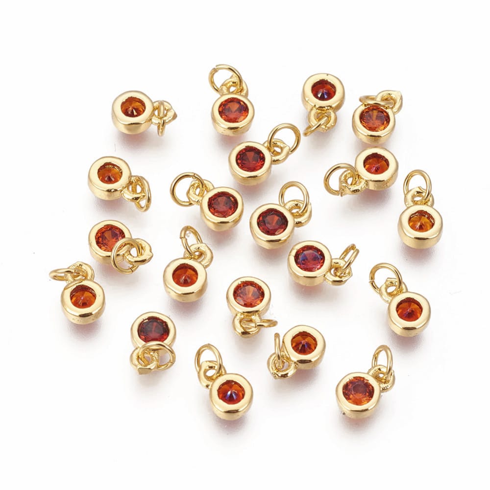 mini Zircon Orange serti