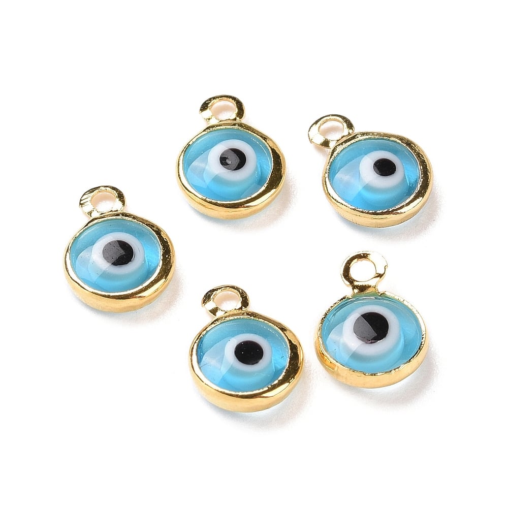 Médaille oeil turquoise