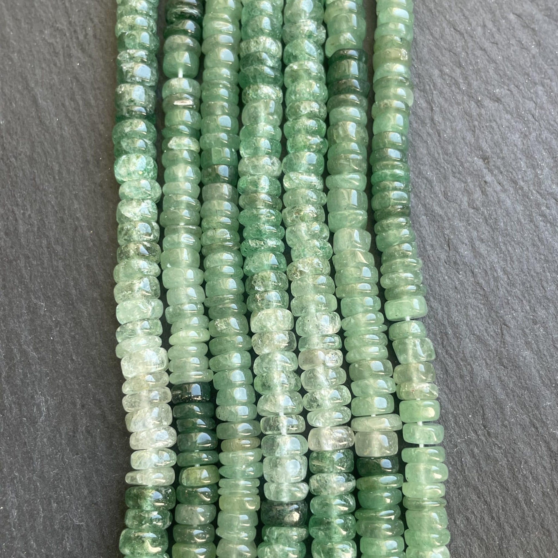 Heishi Quartz-Fraise Vert 5-6mm