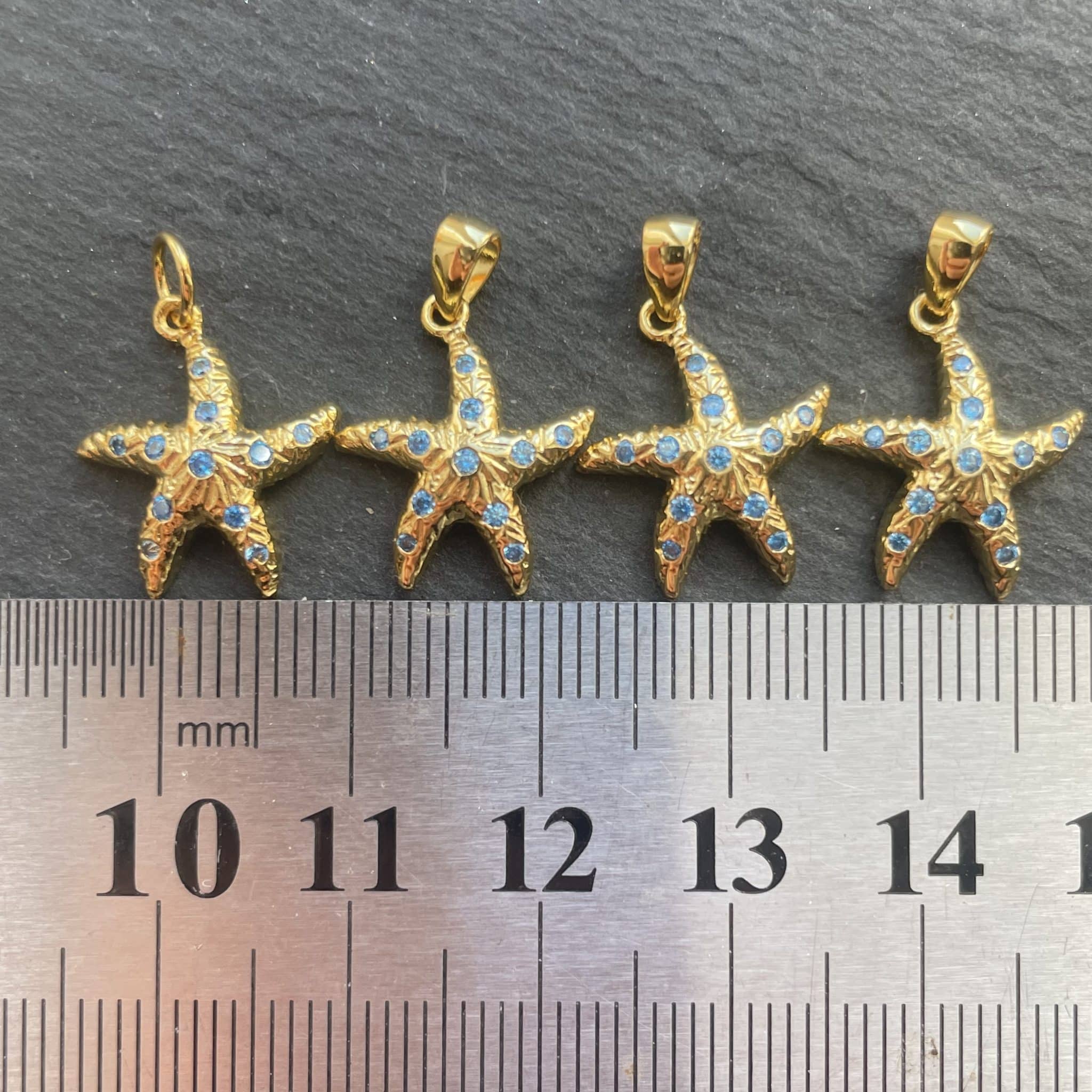 Etoile de Mer Zircons Bleu