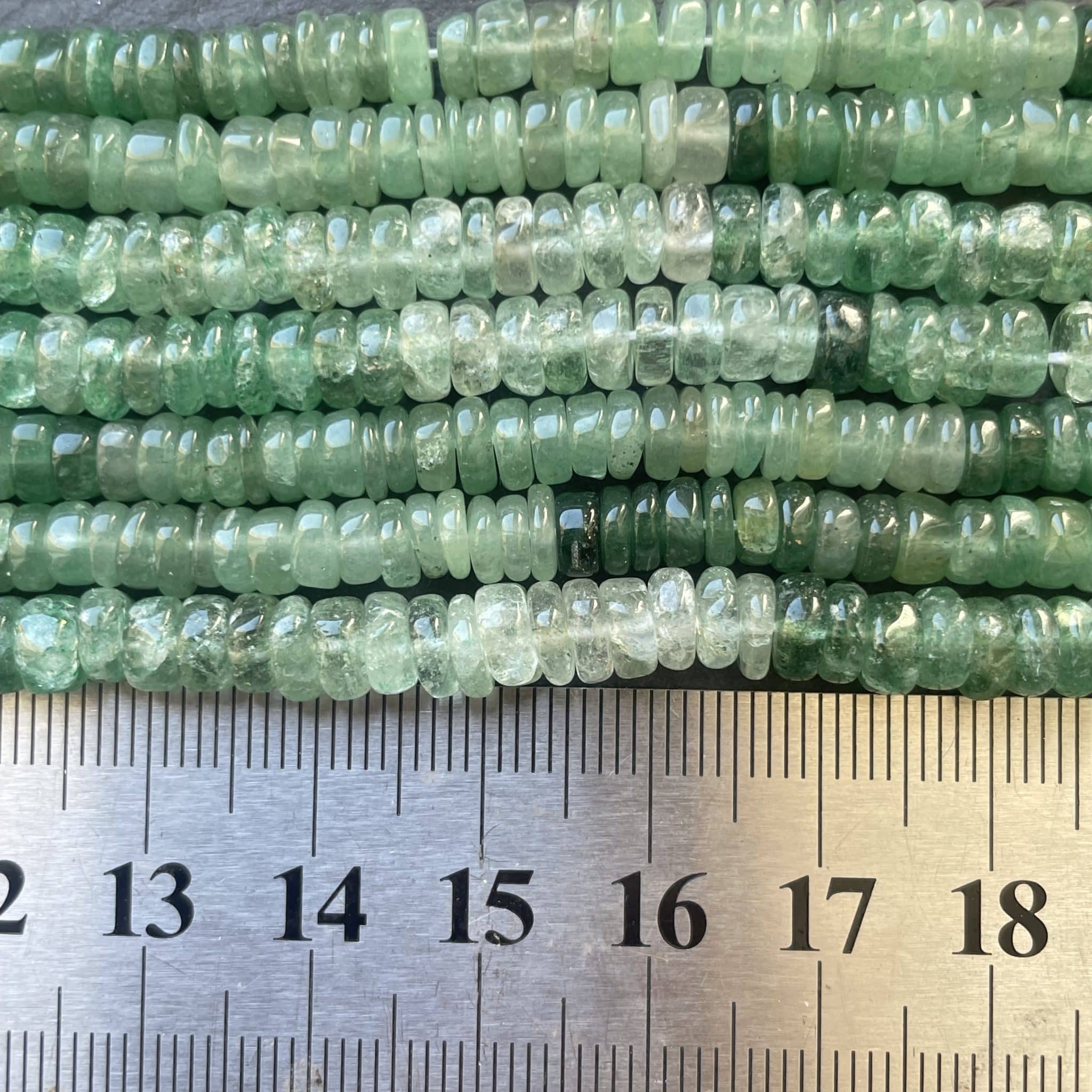 Heishi Quartz-Fraise Vert 5-6mm