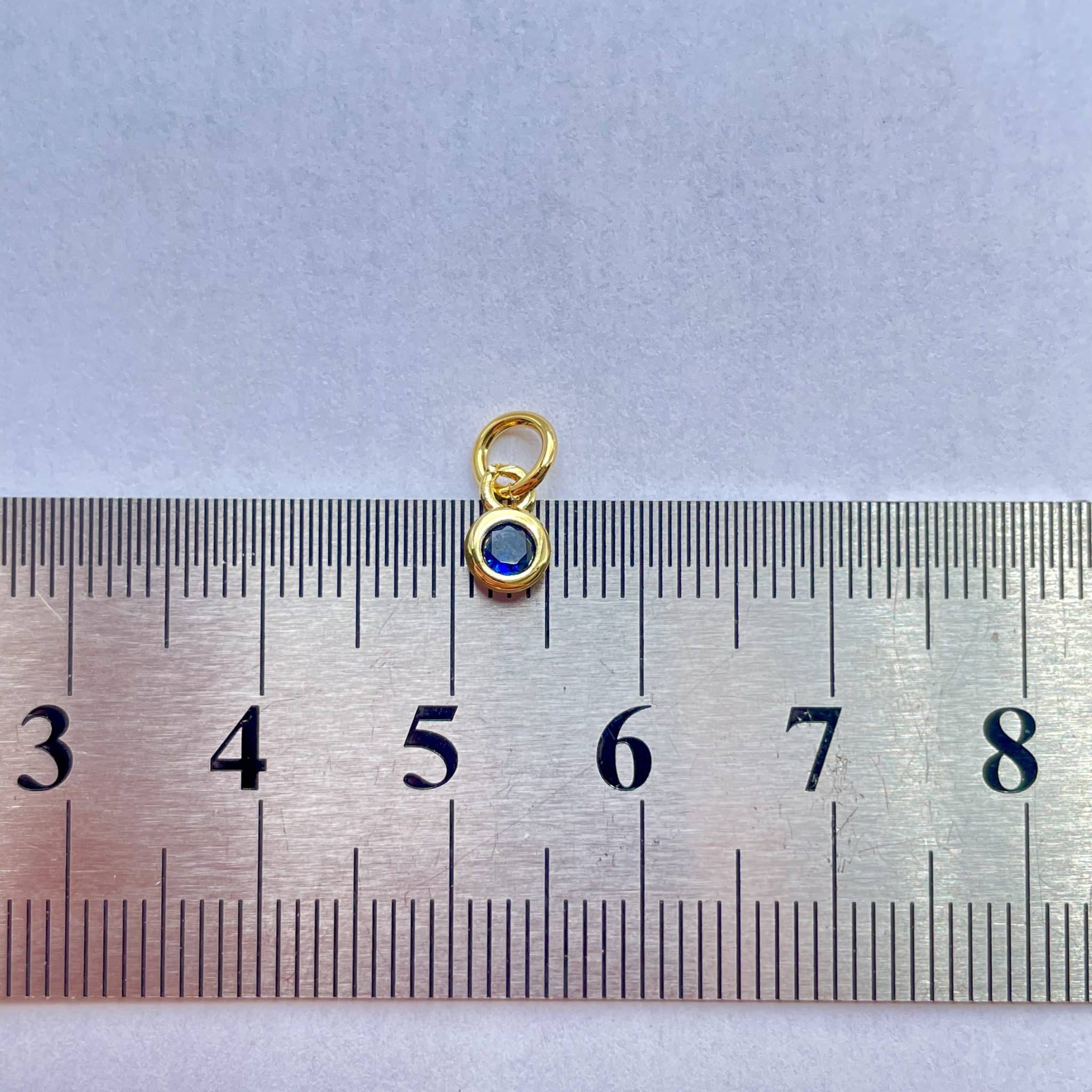 Mini Zircon Bleu Serti