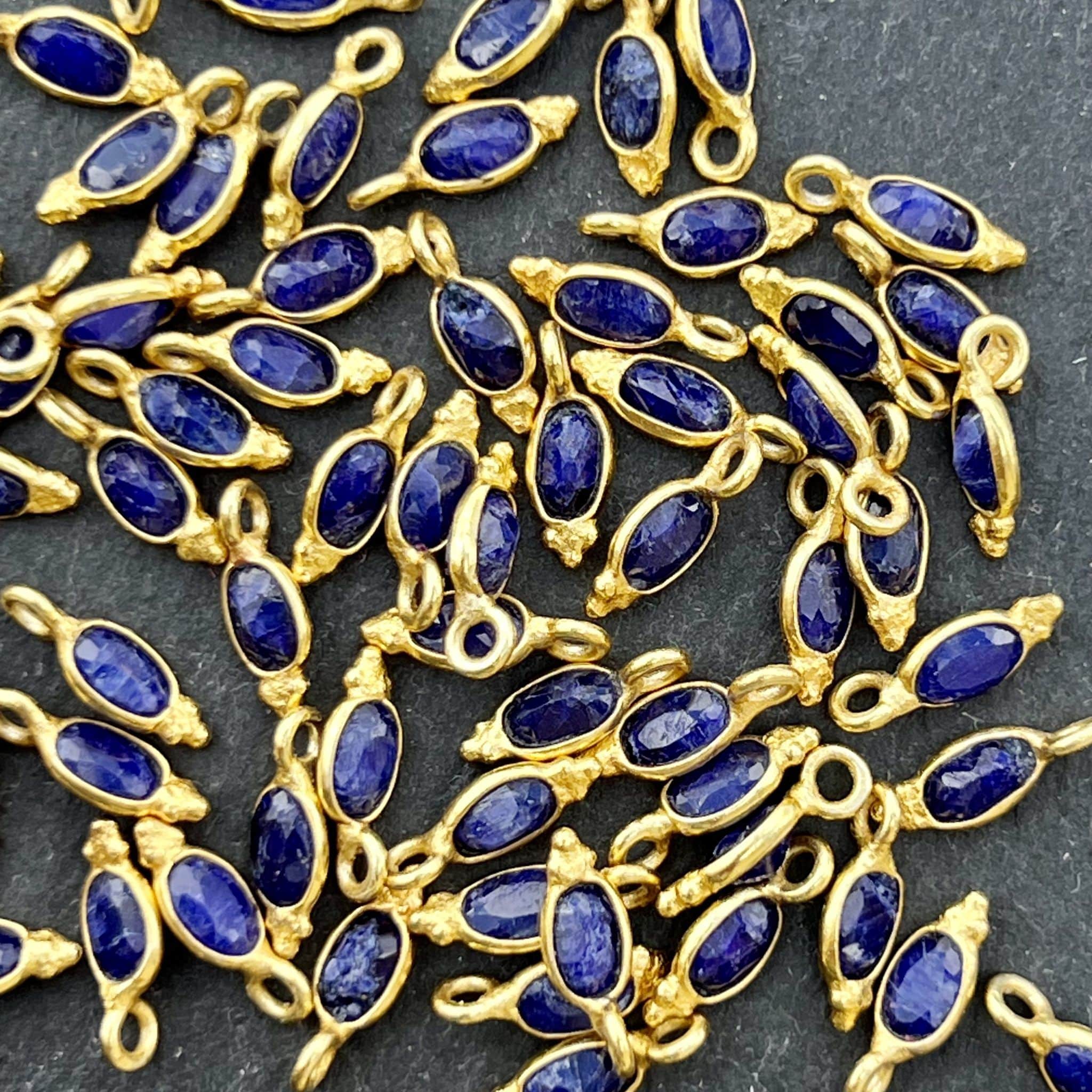 Mini Breloque Ovale Lapis Lazuli
